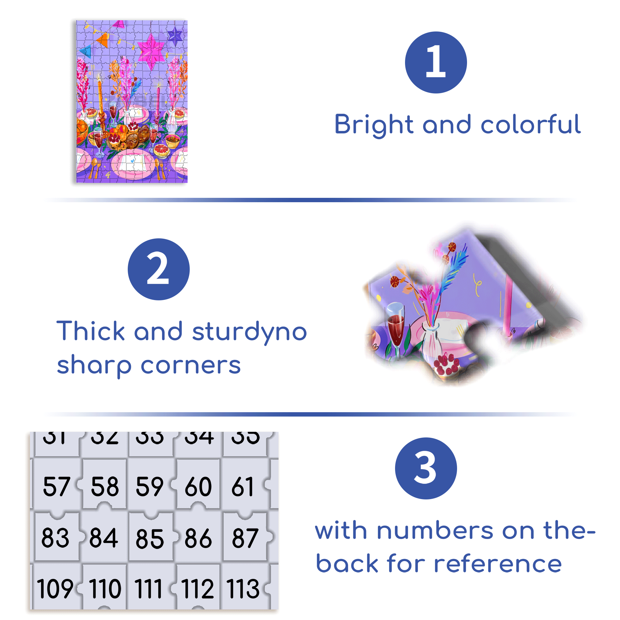 Infinite Passion 3 500pcs/1000pcs Jigsaw Puzzle, Scratch-Resistant, Interactive Family Game & Brain-Boosting DIY Decor, Perfect for Halloween, Christmas & New Year Gifts, Family Puzzle Game