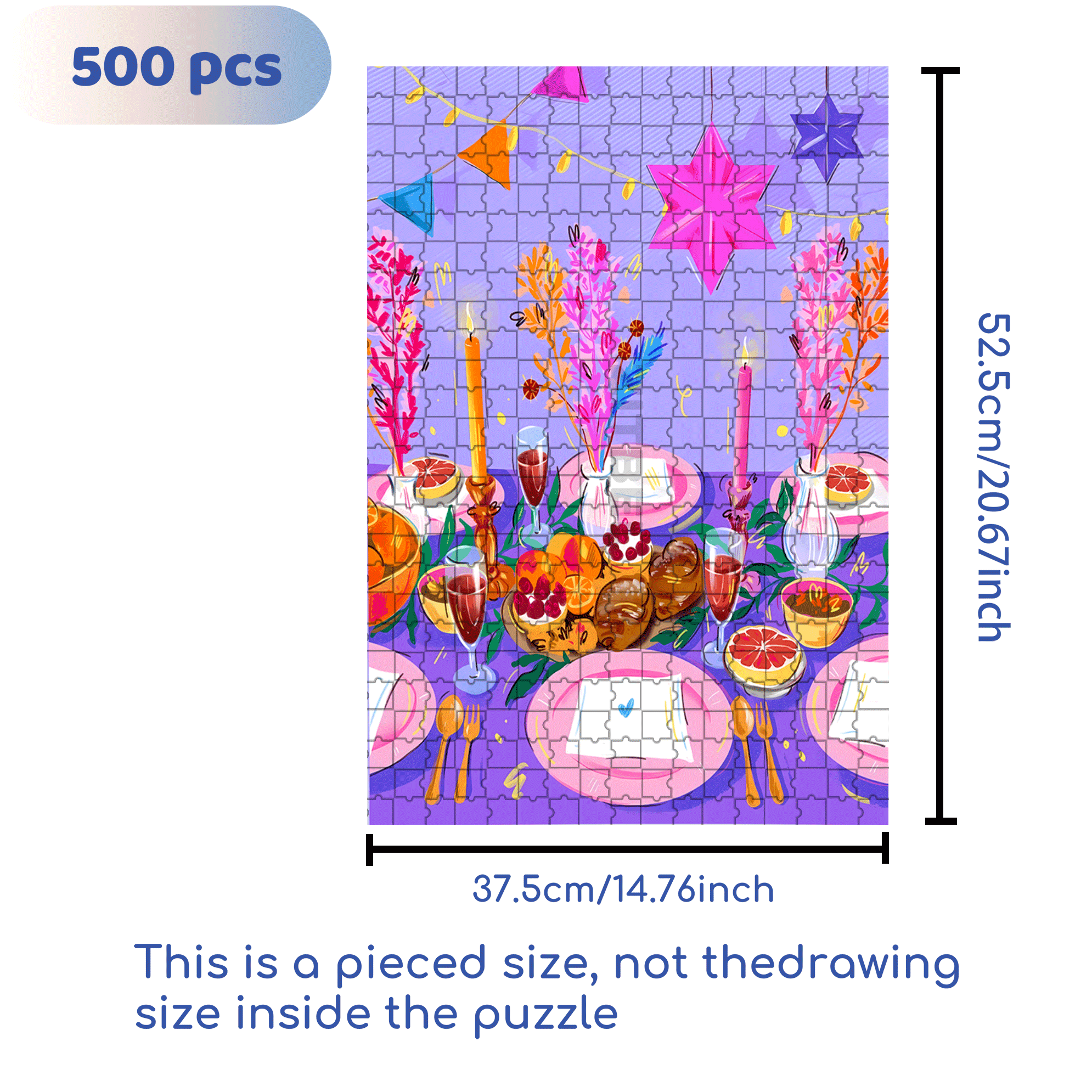 Infinite Passion 3 500pcs/1000pcs Jigsaw Puzzle, Scratch-Resistant, Interactive Family Game & Brain-Boosting DIY Decor, Perfect for Halloween, Christmas & New Year Gifts, Family Puzzle Game