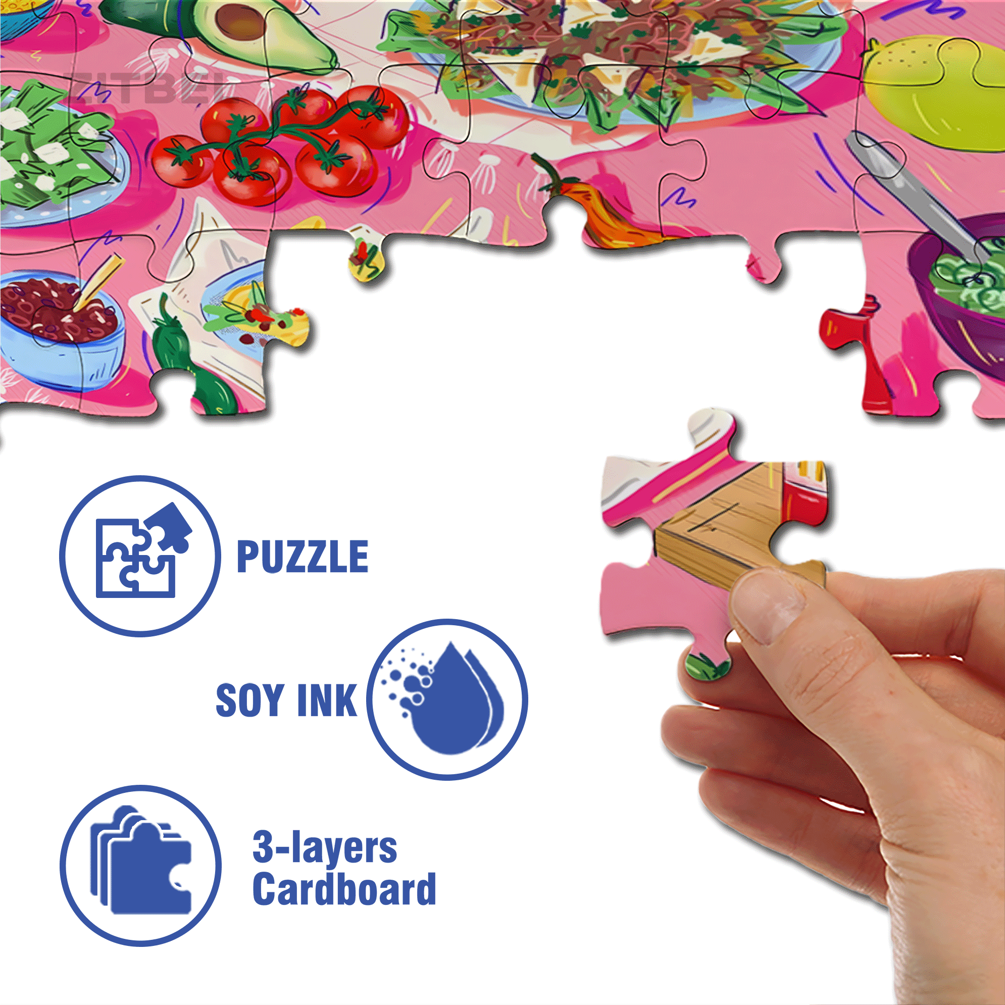 Infinite Passion 4 500pcs/1000pcs Jigsaw Puzzle, Scratch-Resistant, Interactive Family Game & Brain-Boosting DIY Decor, Perfect for Halloween, Christmas & New Year Gifts, Family Puzzle Game