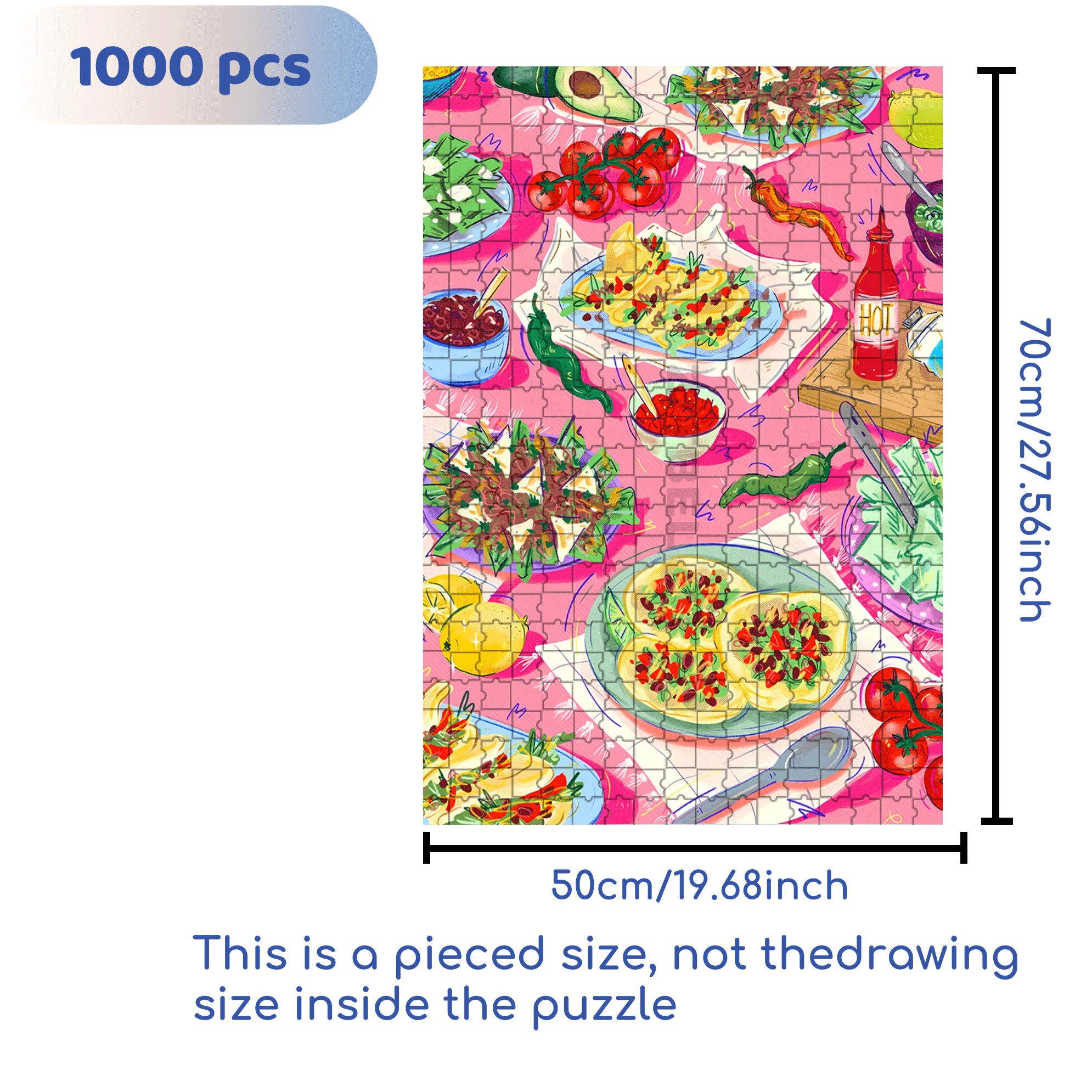 Infinite Passion 4 500pcs/1000pcs Jigsaw Puzzle, Scratch-Resistant, Interactive Family Game & Brain-Boosting DIY Decor, Perfect for Halloween, Christmas & New Year Gifts, Family Puzzle Game