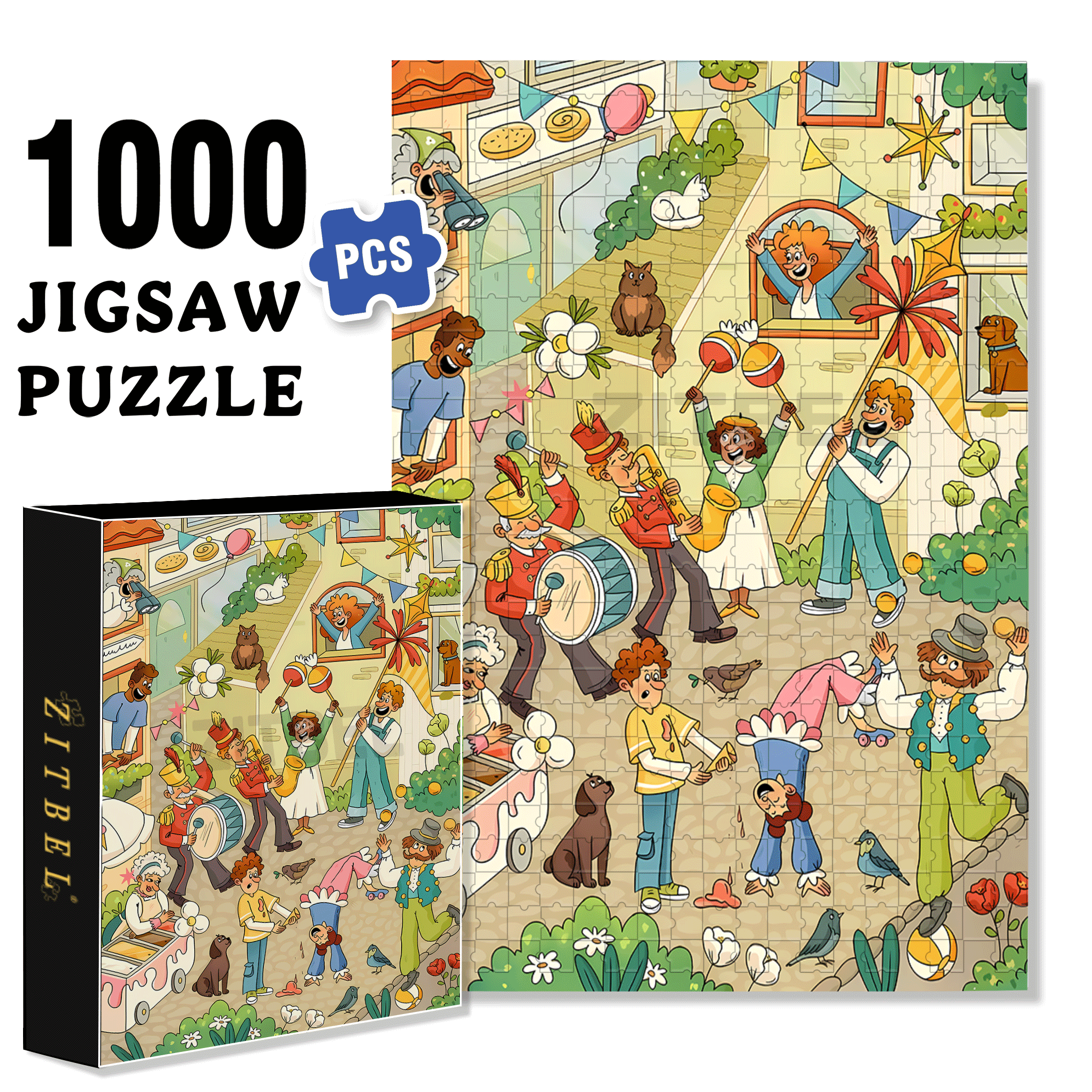 Major Celebrations 500pcs/1000pcs Jigsaw Puzzle, Scratch-Resistant, Interactive Family Game & Brain-Boosting DIY Decor, Perfect for Halloween, Christmas & New Year Gifts, Family Puzzle Game
