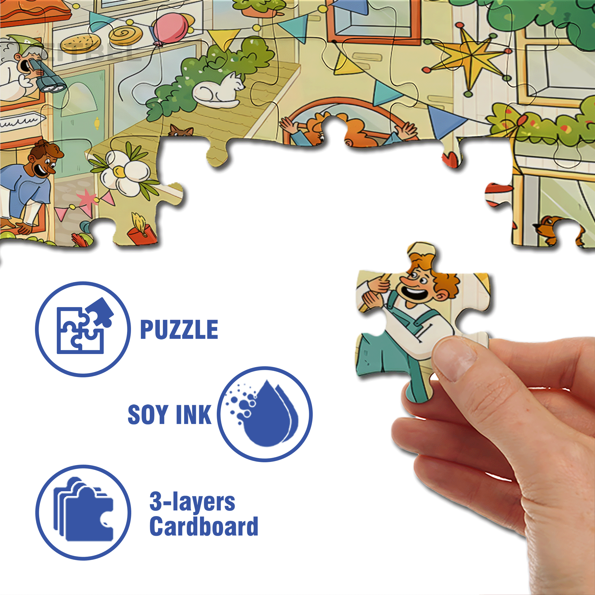 Major Celebrations 500pcs/1000pcs Jigsaw Puzzle, Scratch-Resistant, Interactive Family Game & Brain-Boosting DIY Decor, Perfect for Halloween, Christmas & New Year Gifts, Family Puzzle Game