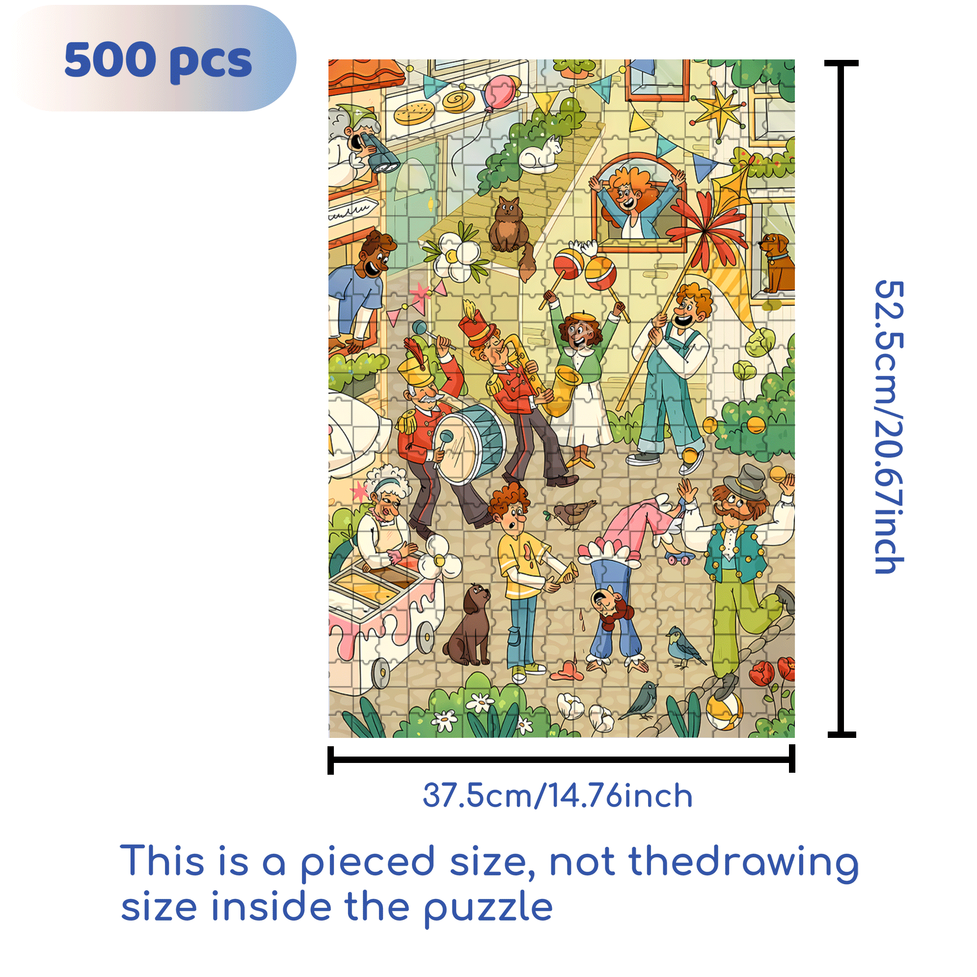 Major Celebrations 500pcs/1000pcs Jigsaw Puzzle, Scratch-Resistant, Interactive Family Game & Brain-Boosting DIY Decor, Perfect for Halloween, Christmas & New Year Gifts, Family Puzzle Game