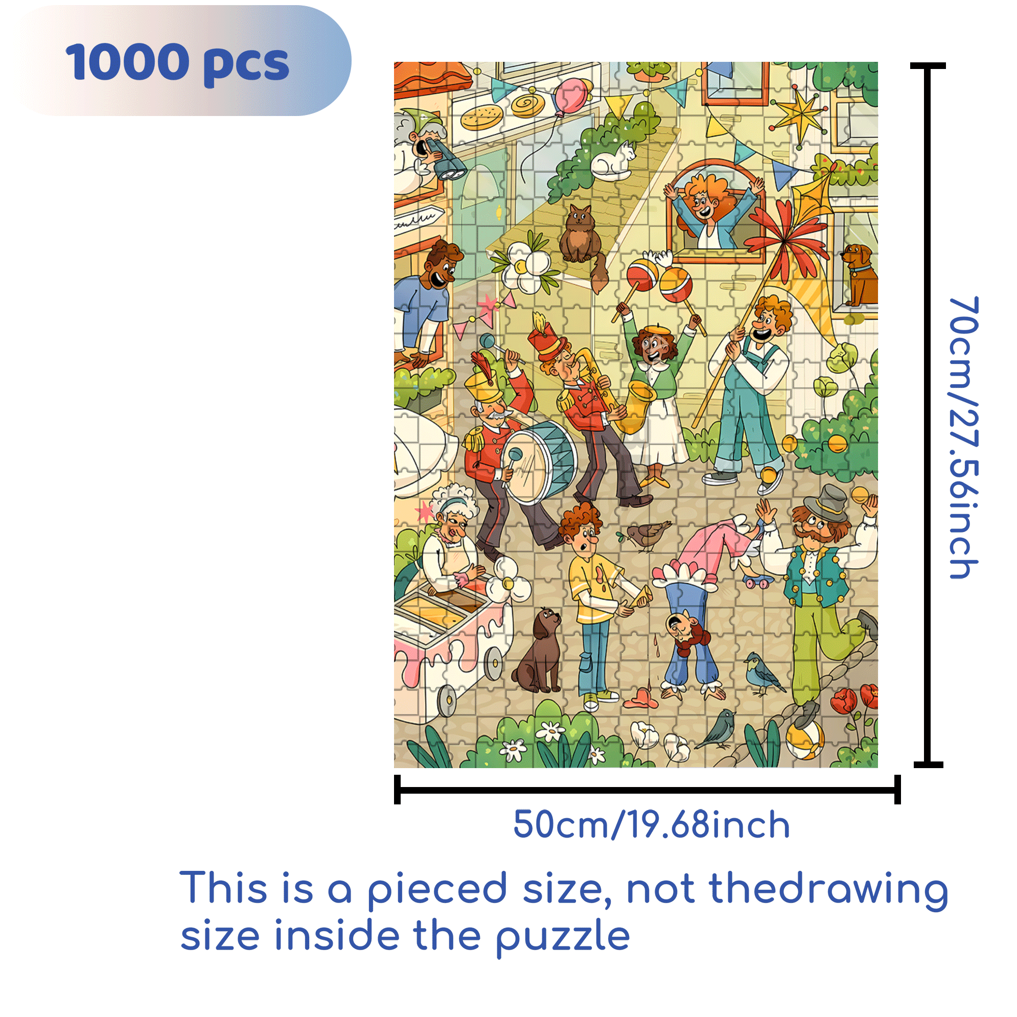 Major Celebrations 500pcs/1000pcs Jigsaw Puzzle, Scratch-Resistant, Interactive Family Game & Brain-Boosting DIY Decor, Perfect for Halloween, Christmas & New Year Gifts, Family Puzzle Game