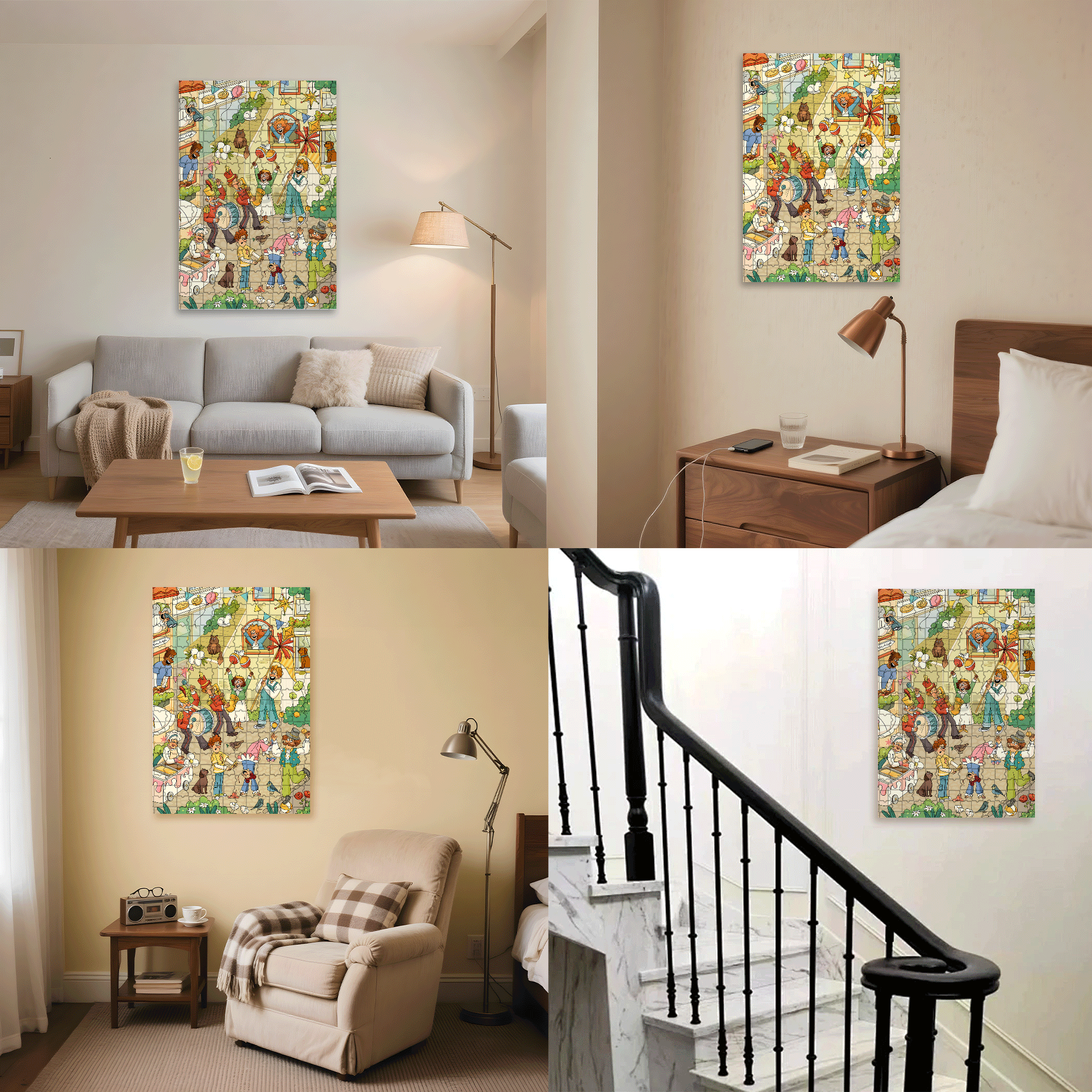 Major Celebrations 500pcs/1000pcs Jigsaw Puzzle, Scratch-Resistant, Interactive Family Game & Brain-Boosting DIY Decor, Perfect for Halloween, Christmas & New Year Gifts, Family Puzzle Game