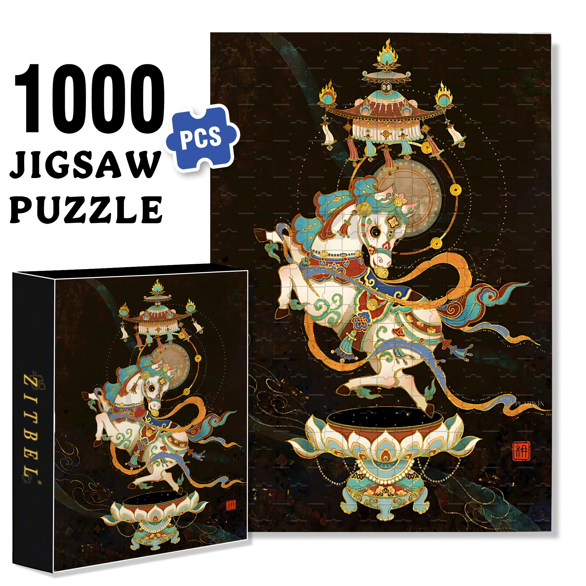 My Little Pony 2 500pcs/1000pcs Jigsaw Puzzle, Scratch-Resistant, Interactive Family Game & Brain-Boosting DIY Decor, Perfect for Halloween, Christmas & New Year Gifts, Family Puzzle Game