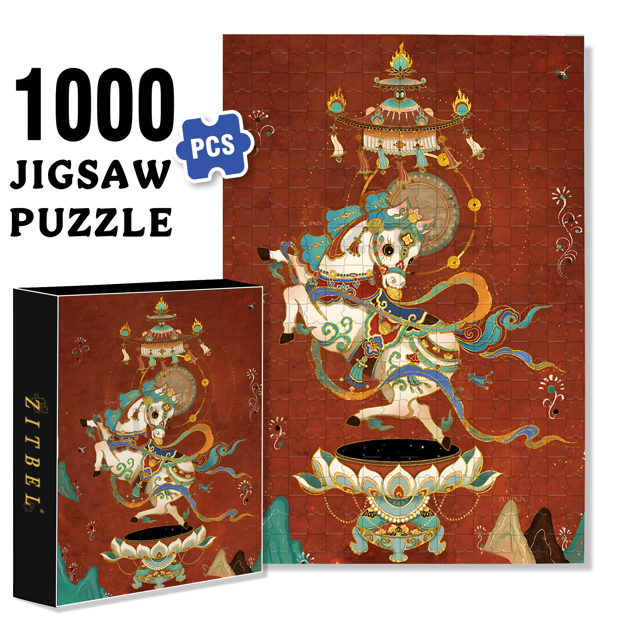 My Little Pony 500pcs/1000pcs Jigsaw Puzzle, Scratch-Resistant, Interactive Family Game & Brain-Boosting DIY Decor, Perfect for Halloween, Christmas & New Year Gifts, Family Puzzle Game