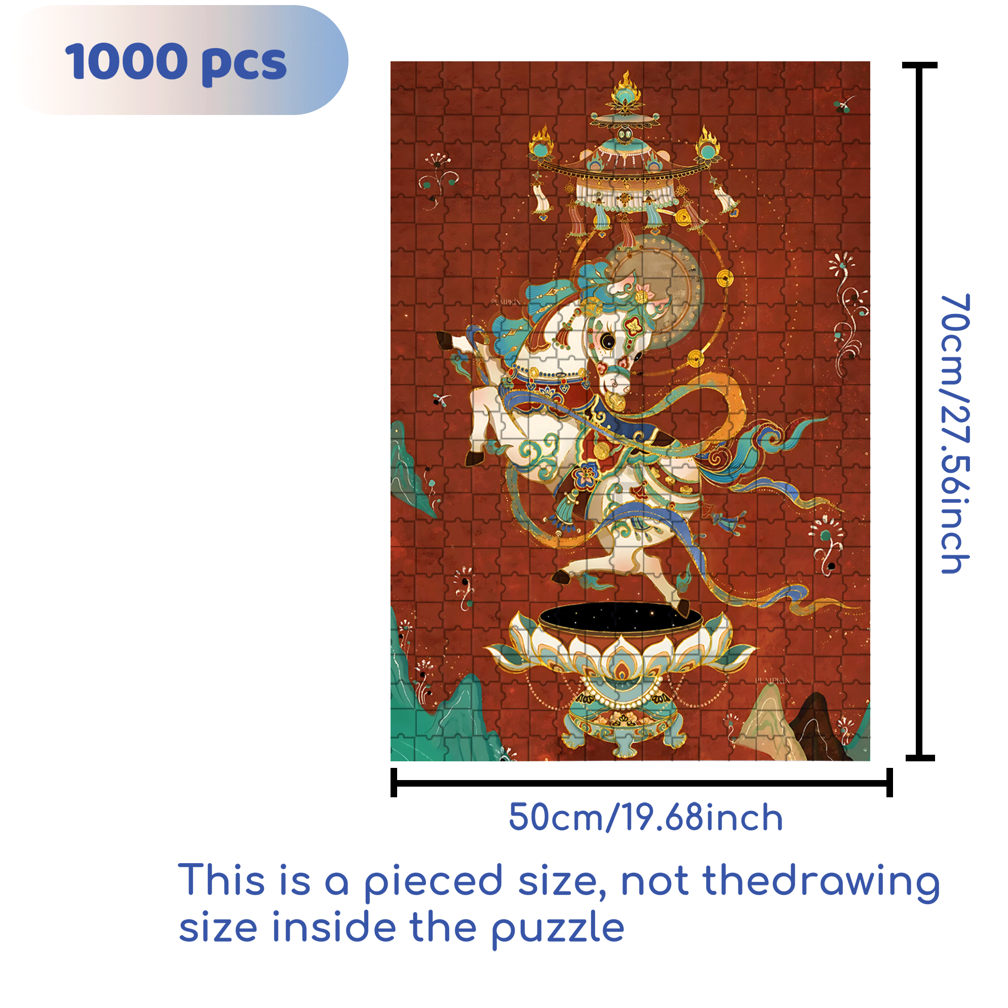 My Little Pony 500pcs/1000pcs Jigsaw Puzzle, Scratch-Resistant, Interactive Family Game & Brain-Boosting DIY Decor, Perfect for Halloween, Christmas & New Year Gifts, Family Puzzle Game
