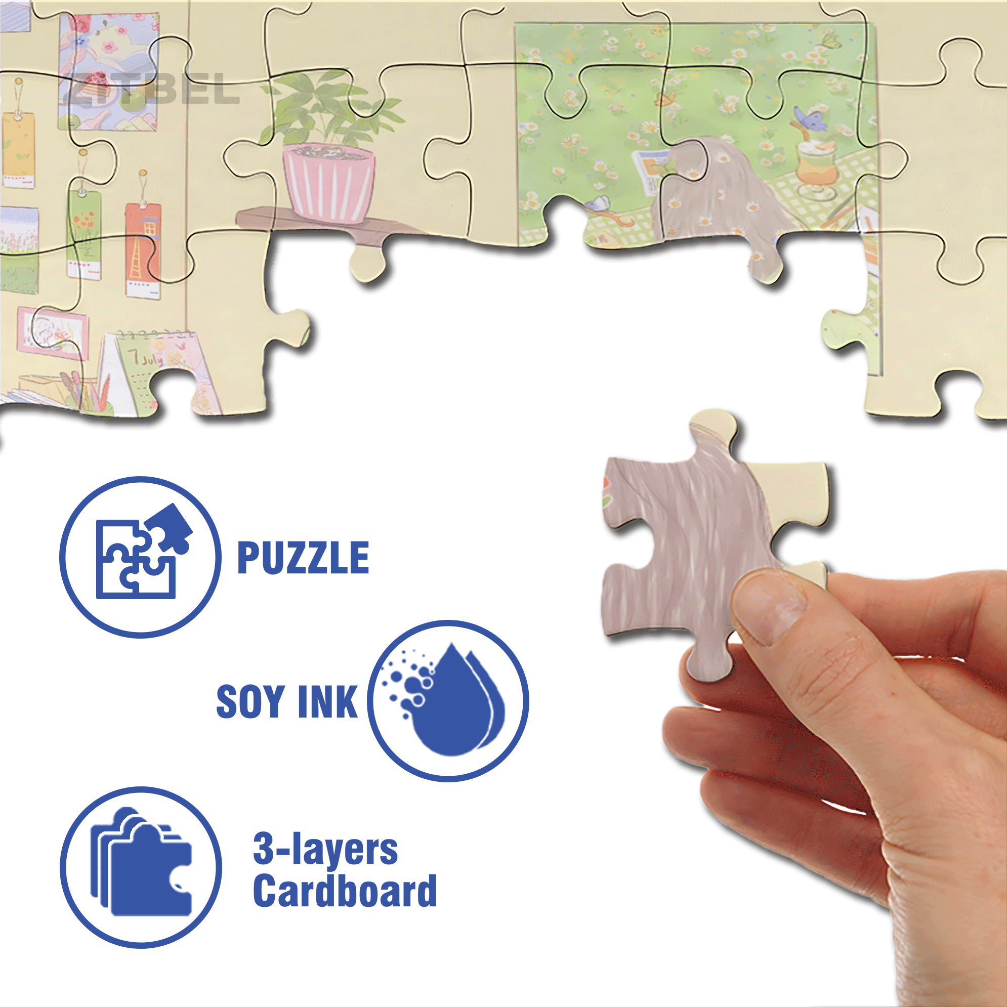 My Own Space 500pcs/1000pcs Jigsaw Puzzle, Scratch-Resistant, Interactive Family Game & Brain-Boosting DIY Decor, Perfect for Halloween, Christmas & New Year Gifts, Family Puzzle Game