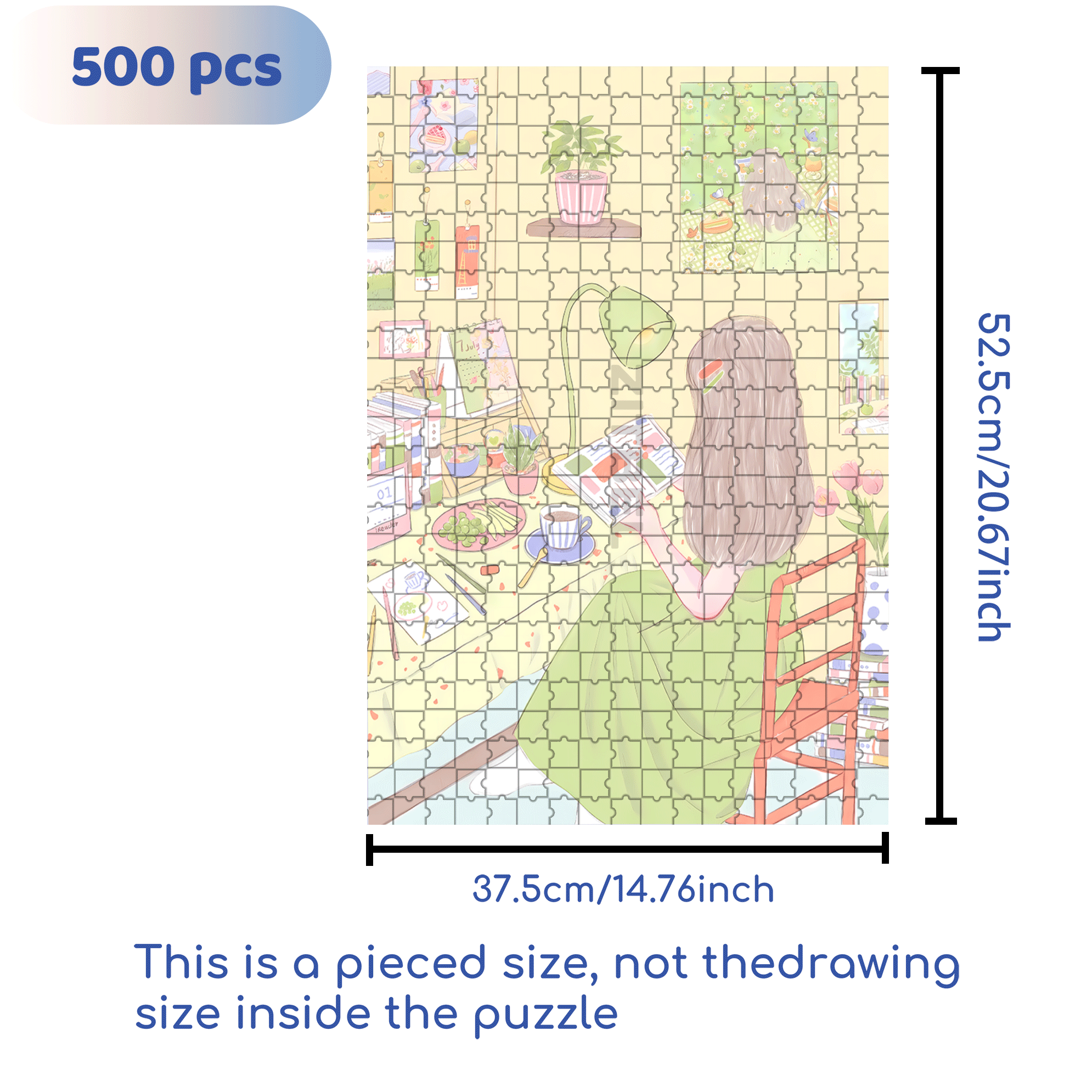 My Own Space 500pcs/1000pcs Jigsaw Puzzle, Scratch-Resistant, Interactive Family Game & Brain-Boosting DIY Decor, Perfect for Halloween, Christmas & New Year Gifts, Family Puzzle Game