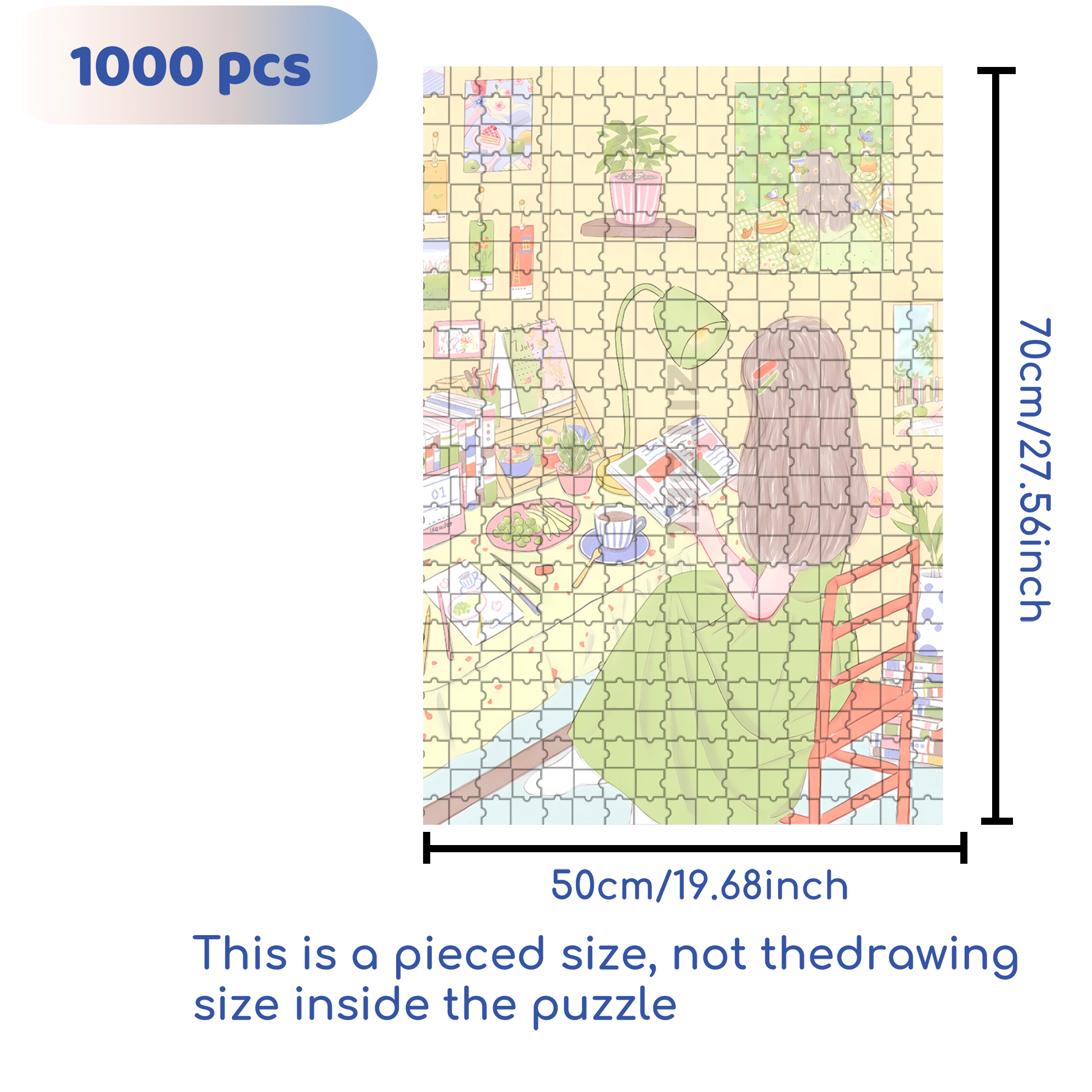My Own Space 500pcs/1000pcs Jigsaw Puzzle, Scratch-Resistant, Interactive Family Game & Brain-Boosting DIY Decor, Perfect for Halloween, Christmas & New Year Gifts, Family Puzzle Game