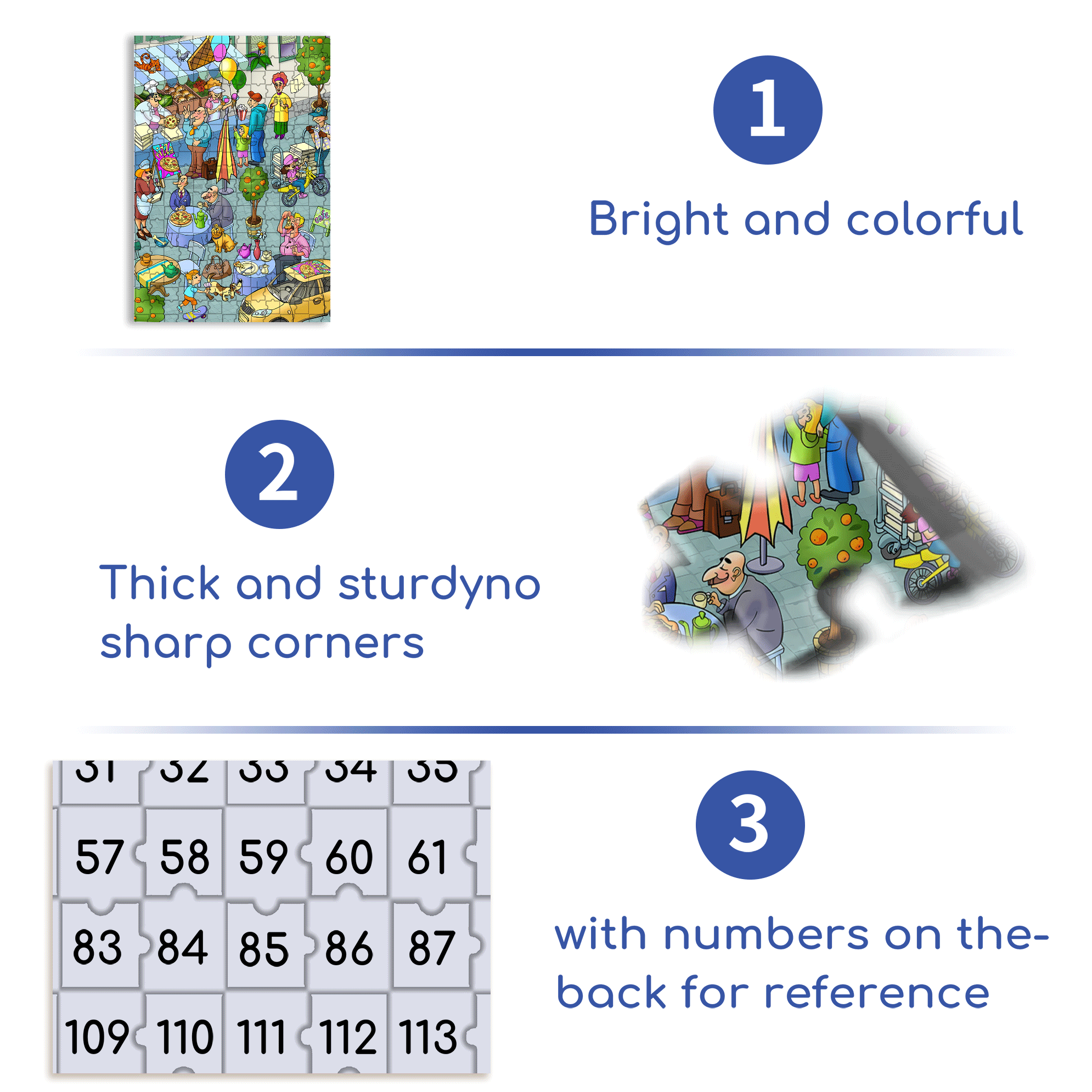 Pizza City 500pcs/1000pcs Jigsaw Puzzle, Scratch-Resistant, Interactive Family Game & Brain-Boosting DIY Decor, Perfect for Halloween, Christmas & New Year Gifts, Family Puzzle Game