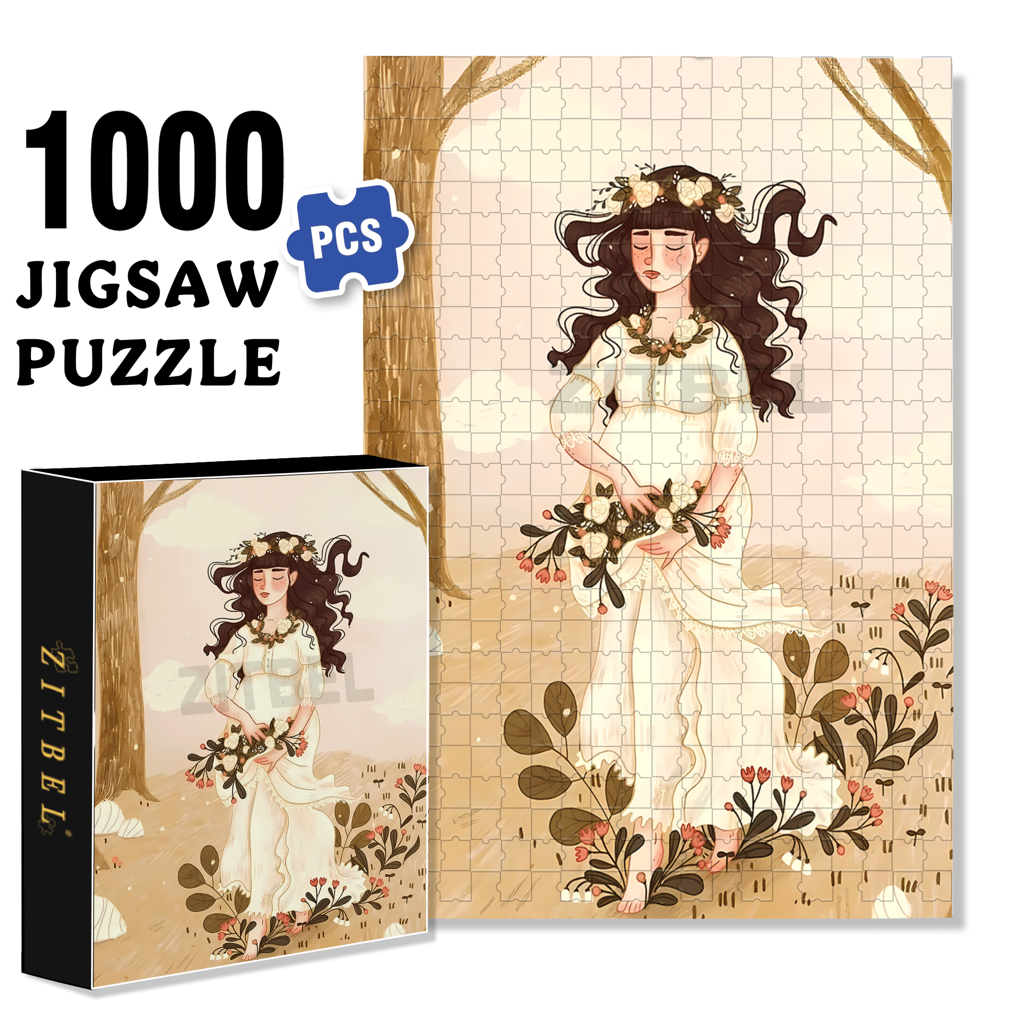 Priscilla 500pcs/1000pcs Jigsaw Puzzle, Scratch-Resistant, Interactive Family Game & Brain-Boosting DIY Decor, Perfect for Halloween, Christmas & New Year Gifts, Family Puzzle Game