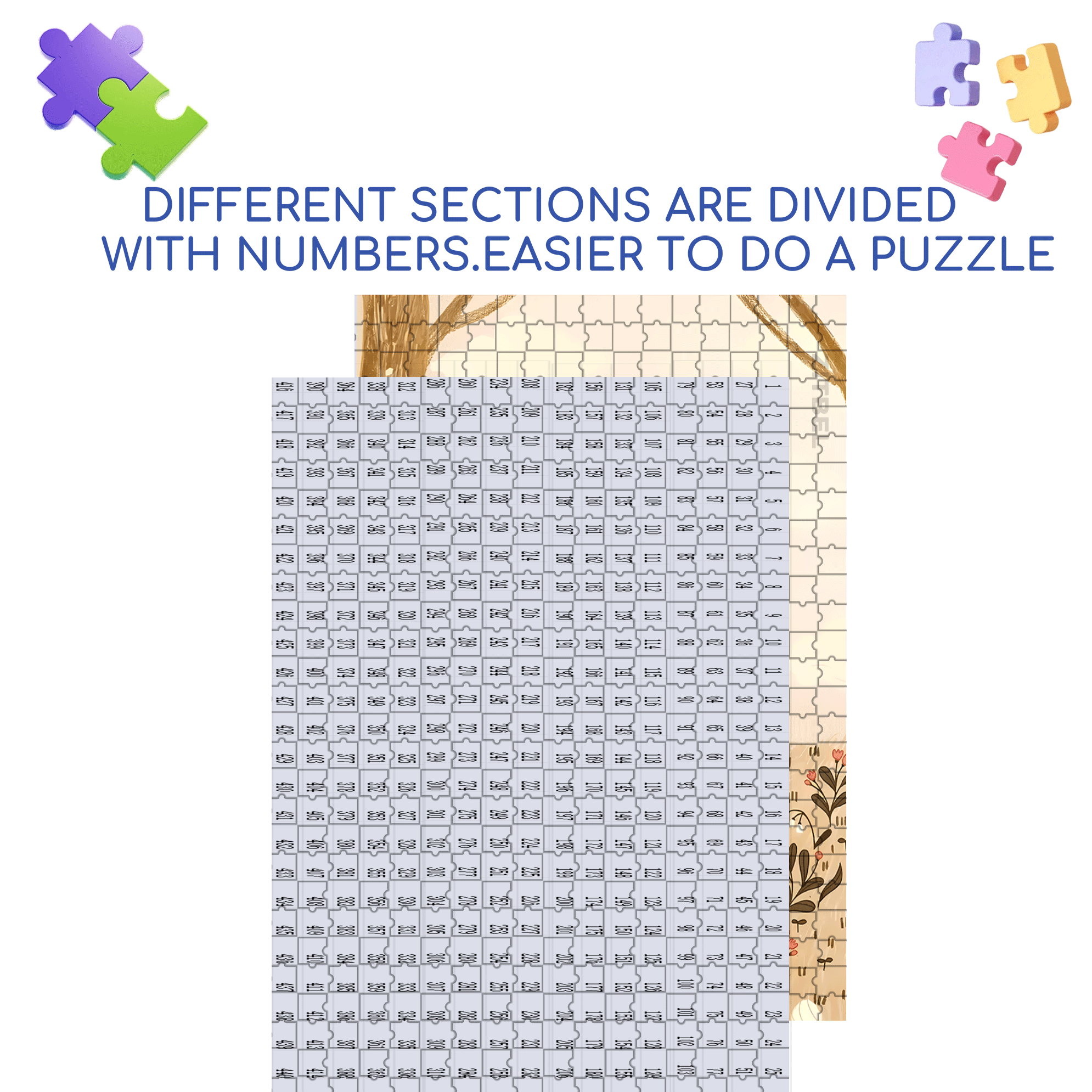 Priscilla 500pcs/1000pcs Jigsaw Puzzle, Scratch-Resistant, Interactive Family Game & Brain-Boosting DIY Decor, Perfect for Halloween, Christmas & New Year Gifts, Family Puzzle Game