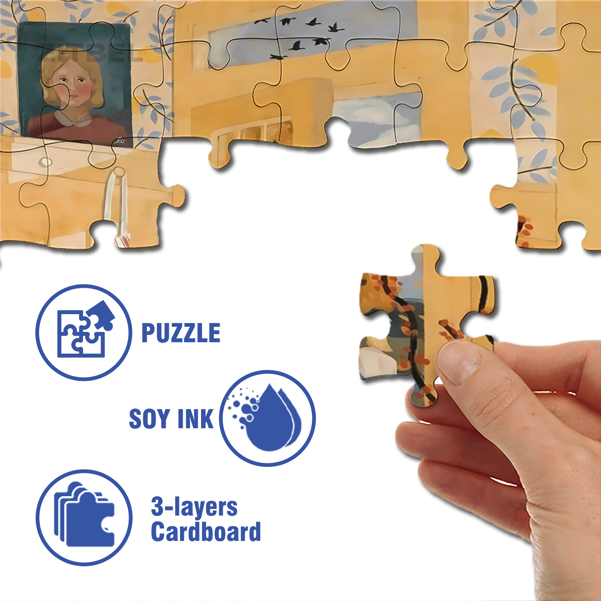 Sent With Love 500pcs/1000pcs Jigsaw Puzzle, Scratch-Resistant, Interactive Family Game & Brain-Boosting DIY Decor, Perfect for Halloween, Christmas & New Year Gifts, Family Puzzle Game