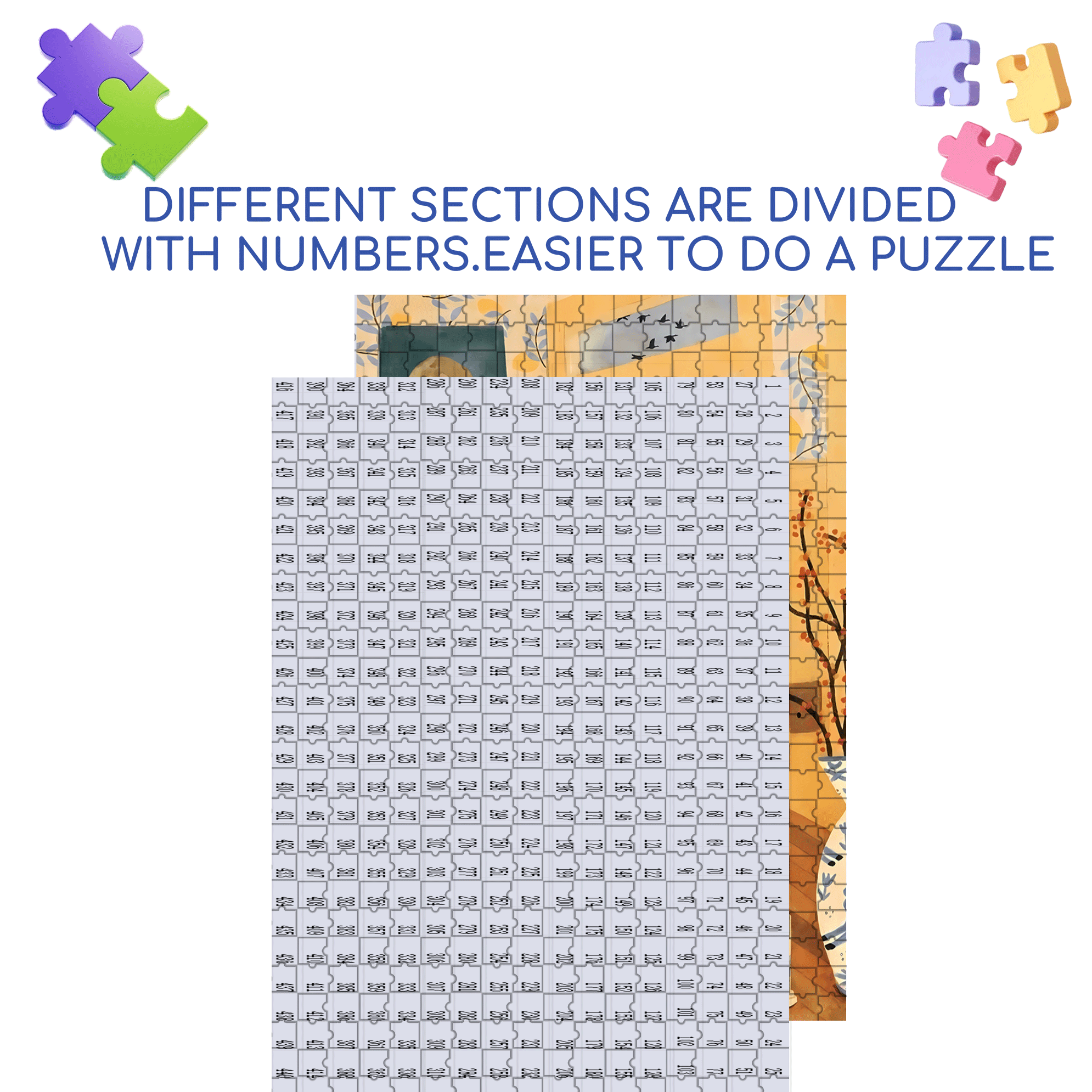 Sent With Love 500pcs/1000pcs Jigsaw Puzzle, Scratch-Resistant, Interactive Family Game & Brain-Boosting DIY Decor, Perfect for Halloween, Christmas & New Year Gifts, Family Puzzle Game