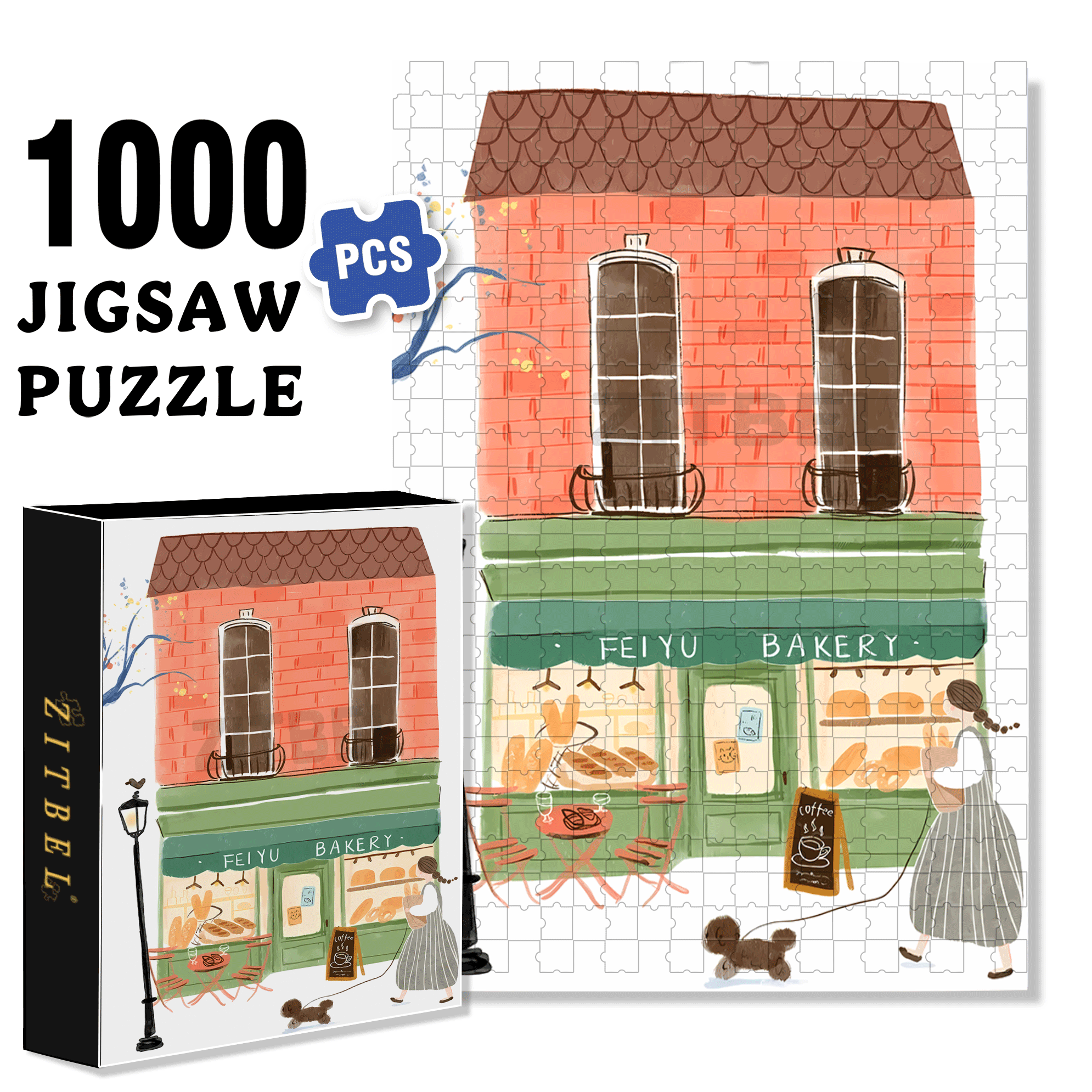 Soulful Little Shop Series 2 500pcs/1000pcs Jigsaw Puzzle, Scratch-Resistant, Interactive Family Game & Brain-Boosting DIY Decor, Perfect for Halloween, Christmas & New Year Gifts, Family Puzzle Game