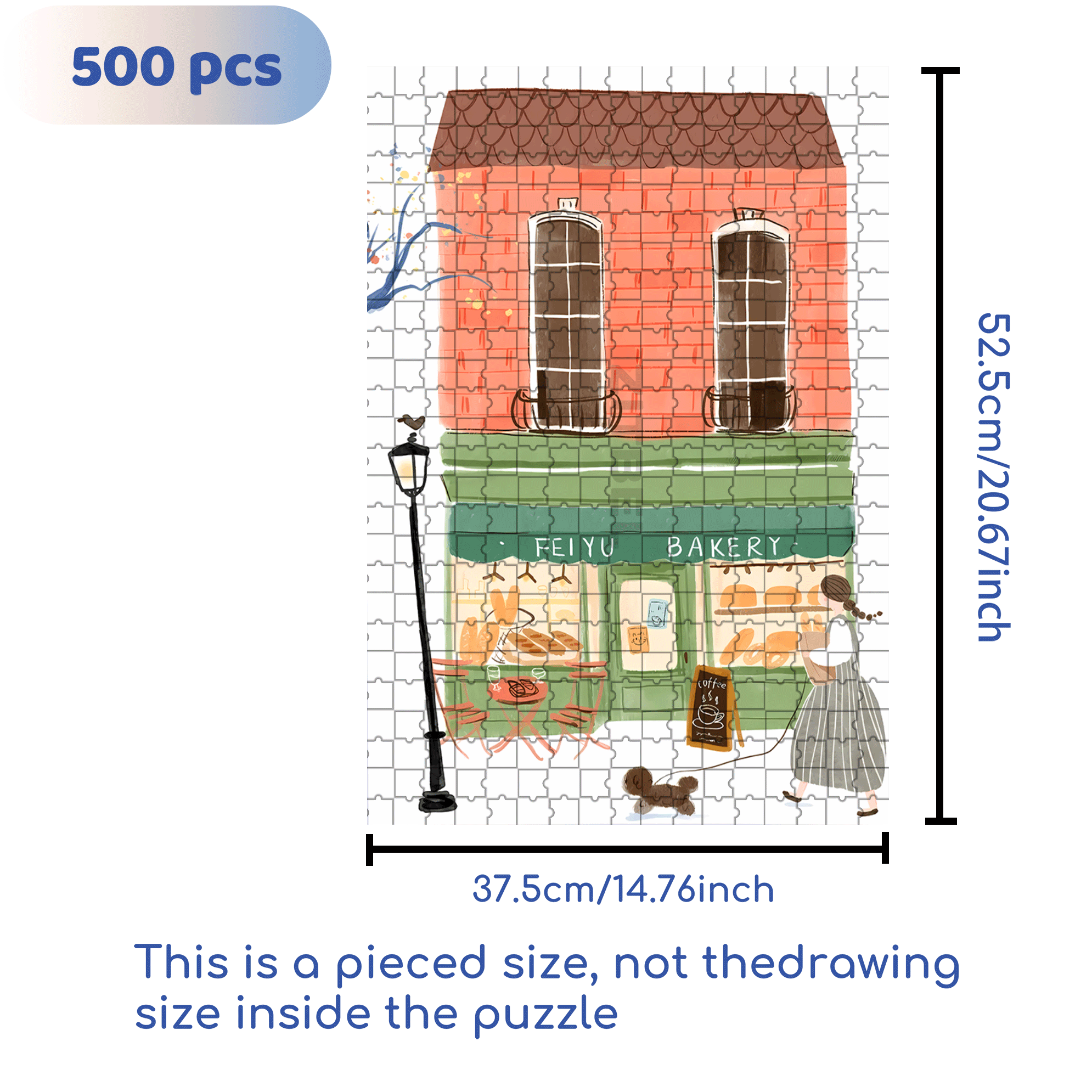 Soulful Little Shop Series 2 500pcs/1000pcs Jigsaw Puzzle, Scratch-Resistant, Interactive Family Game & Brain-Boosting DIY Decor, Perfect for Halloween, Christmas & New Year Gifts, Family Puzzle Game