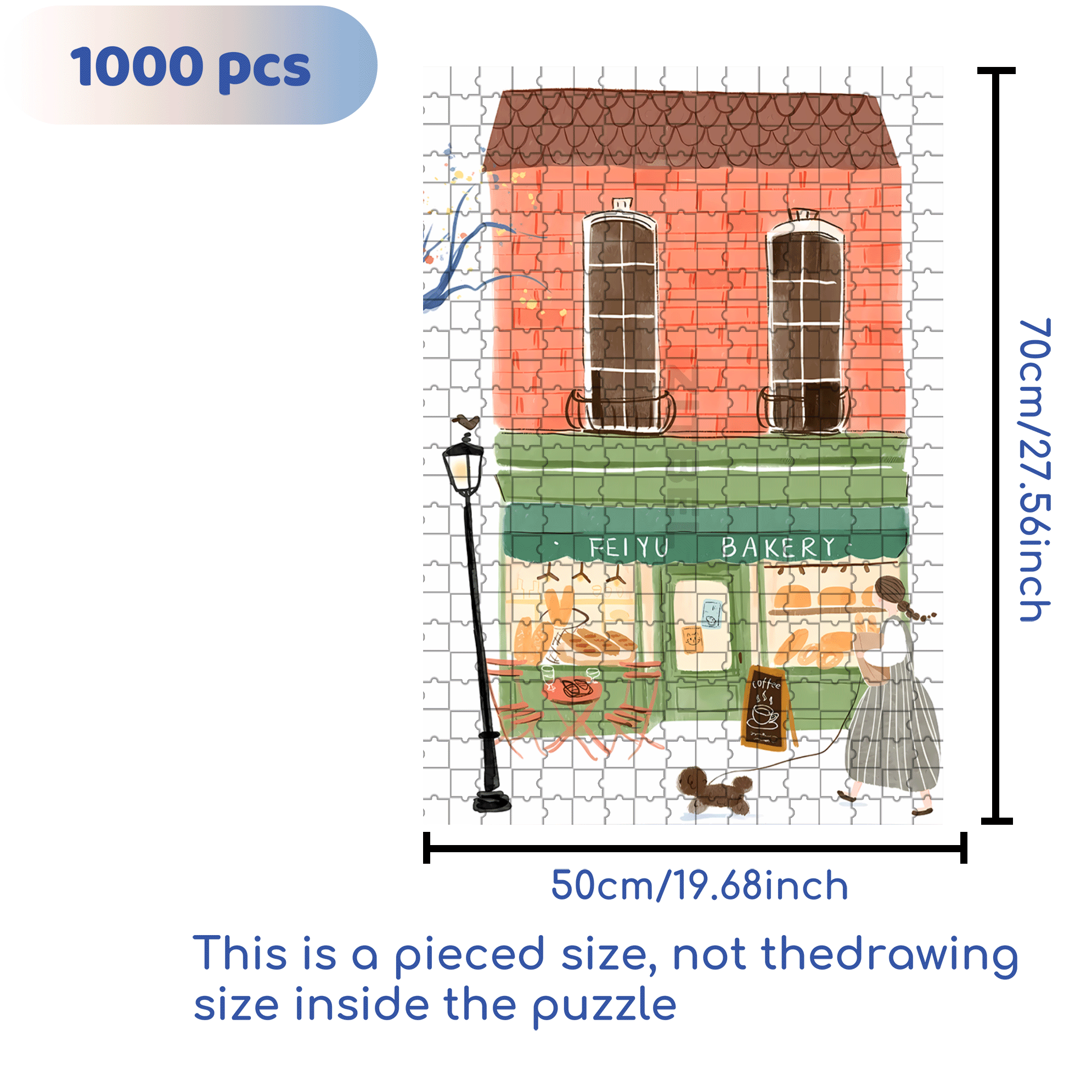 Soulful Little Shop Series 2 500pcs/1000pcs Jigsaw Puzzle, Scratch-Resistant, Interactive Family Game & Brain-Boosting DIY Decor, Perfect for Halloween, Christmas & New Year Gifts, Family Puzzle Game
