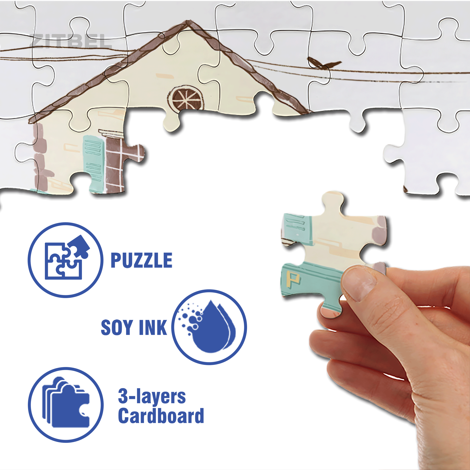 Soulful Little Shop Series 3 500pcs/1000pcs Jigsaw Puzzle, Scratch-Resistant, Interactive Family Game & Brain-Boosting DIY Decor, Perfect for Halloween, Christmas & New Year Gifts, Family Puzzle Game