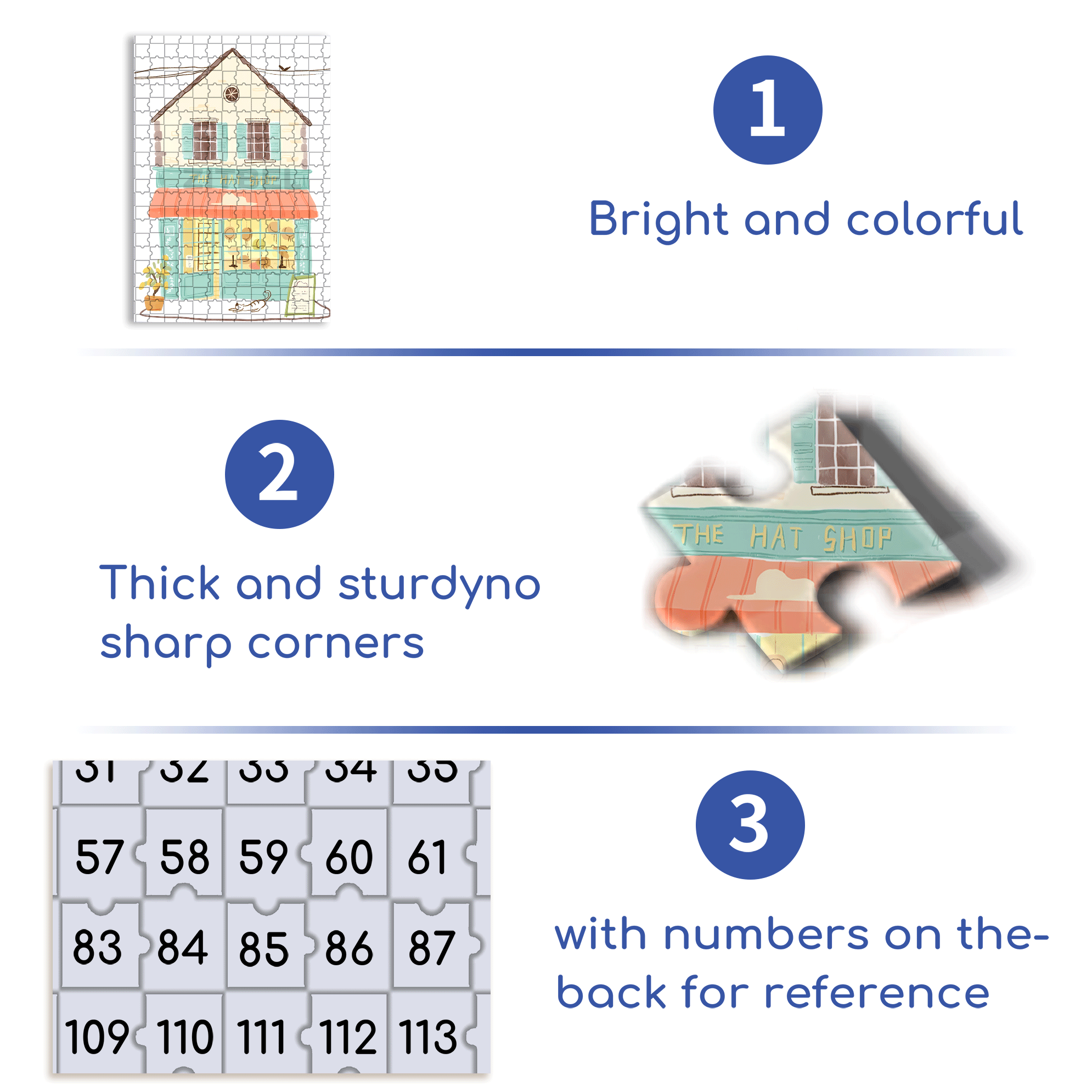Soulful Little Shop Series 3 500pcs/1000pcs Jigsaw Puzzle, Scratch-Resistant, Interactive Family Game & Brain-Boosting DIY Decor, Perfect for Halloween, Christmas & New Year Gifts, Family Puzzle Game
