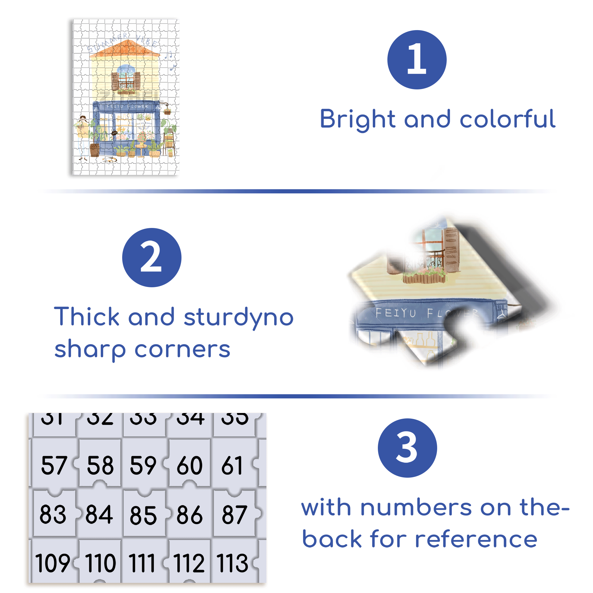 Soulful Little Shop Series 4 500pcs/1000pcs Jigsaw Puzzle, Scratch-Resistant, Interactive Family Game & Brain-Boosting DIY Decor, Perfect for Halloween, Christmas & New Year Gifts, Family Puzzle Game