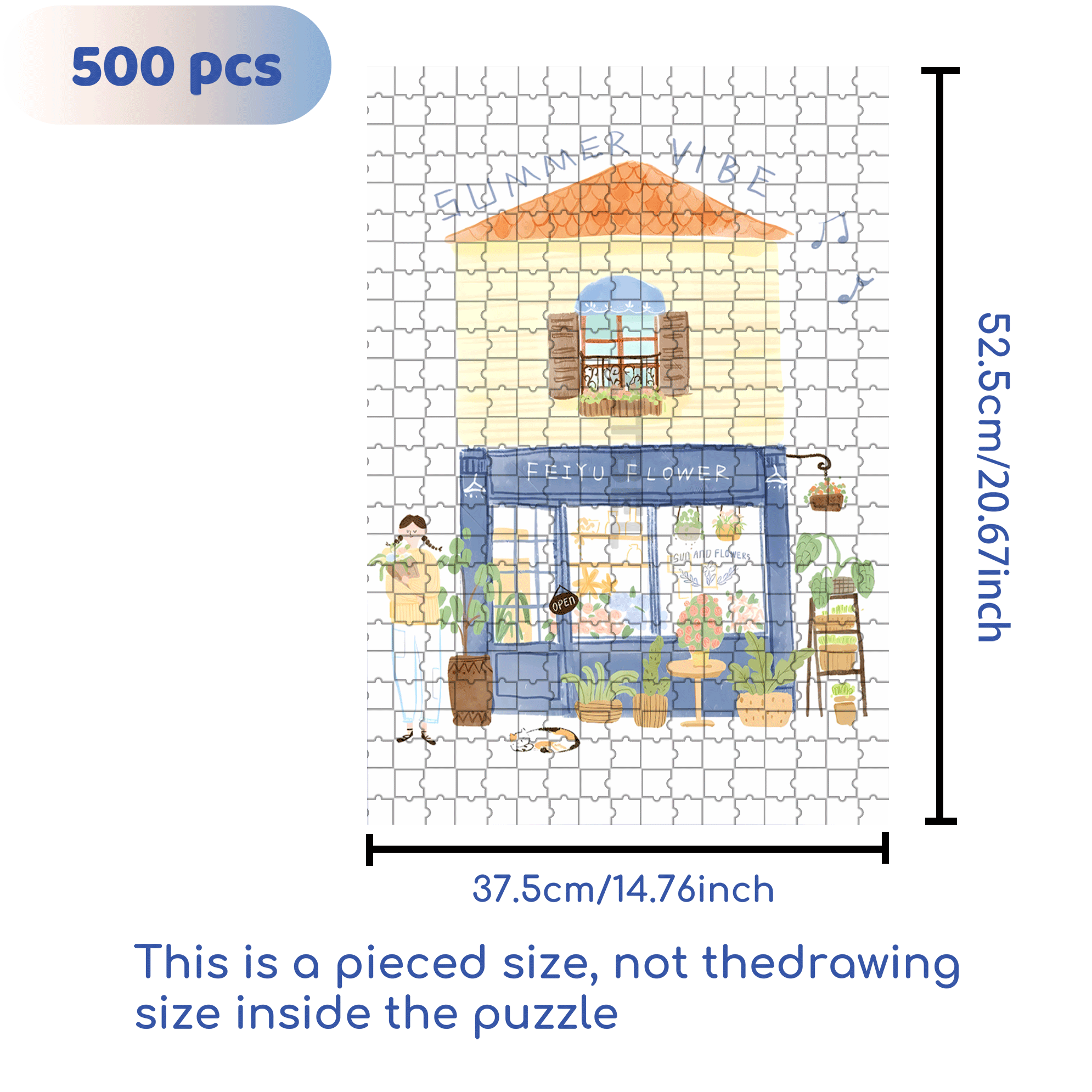 Soulful Little Shop Series 4 500pcs/1000pcs Jigsaw Puzzle, Scratch-Resistant, Interactive Family Game & Brain-Boosting DIY Decor, Perfect for Halloween, Christmas & New Year Gifts, Family Puzzle Game