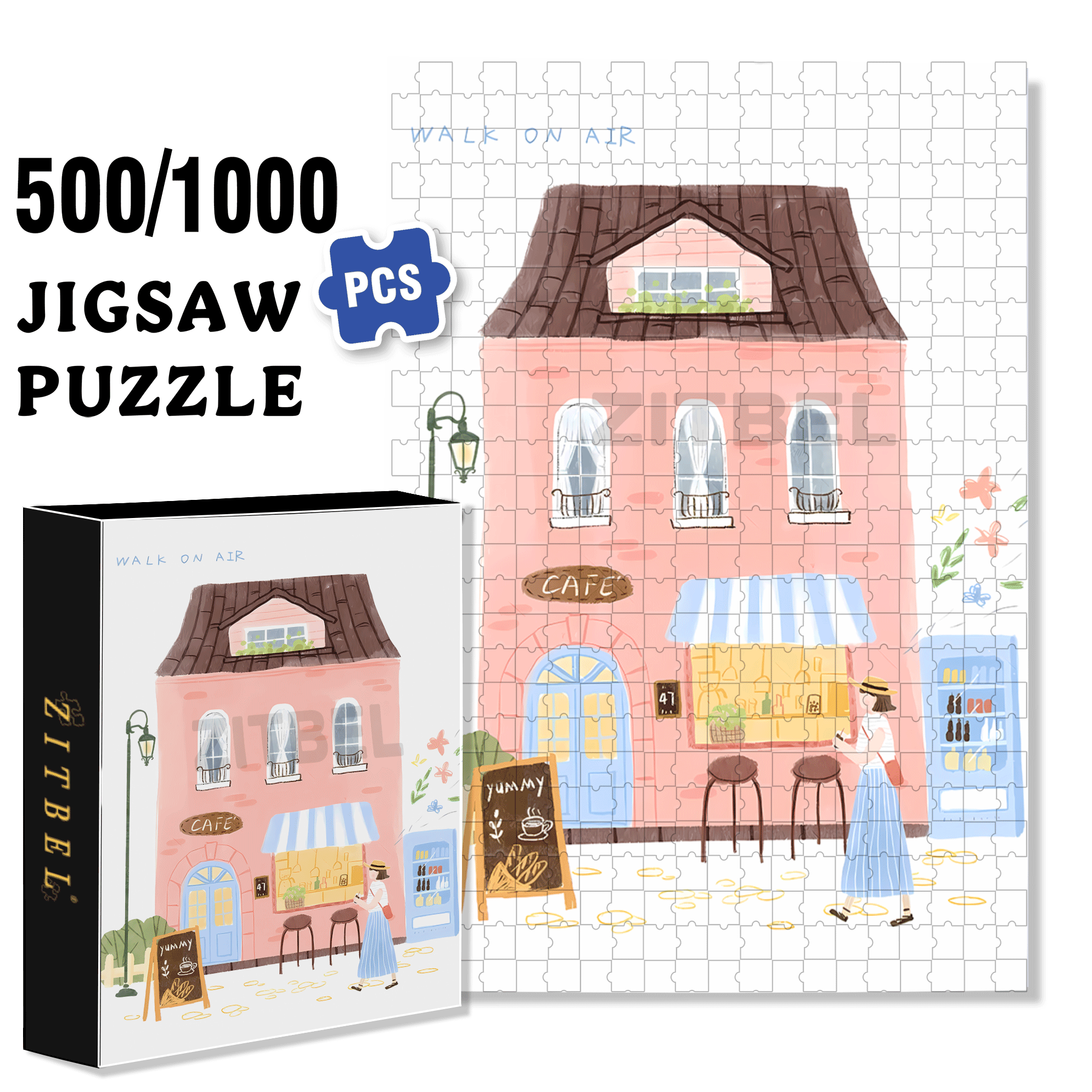 Soulful Little Shop Series 5 500pcs/1000pcs Jigsaw Puzzle, Scratch-Resistant, Interactive Family Game & Brain-Boosting DIY Decor, Perfect for Halloween, Christmas & New Year Gifts, Family Puzzle Game