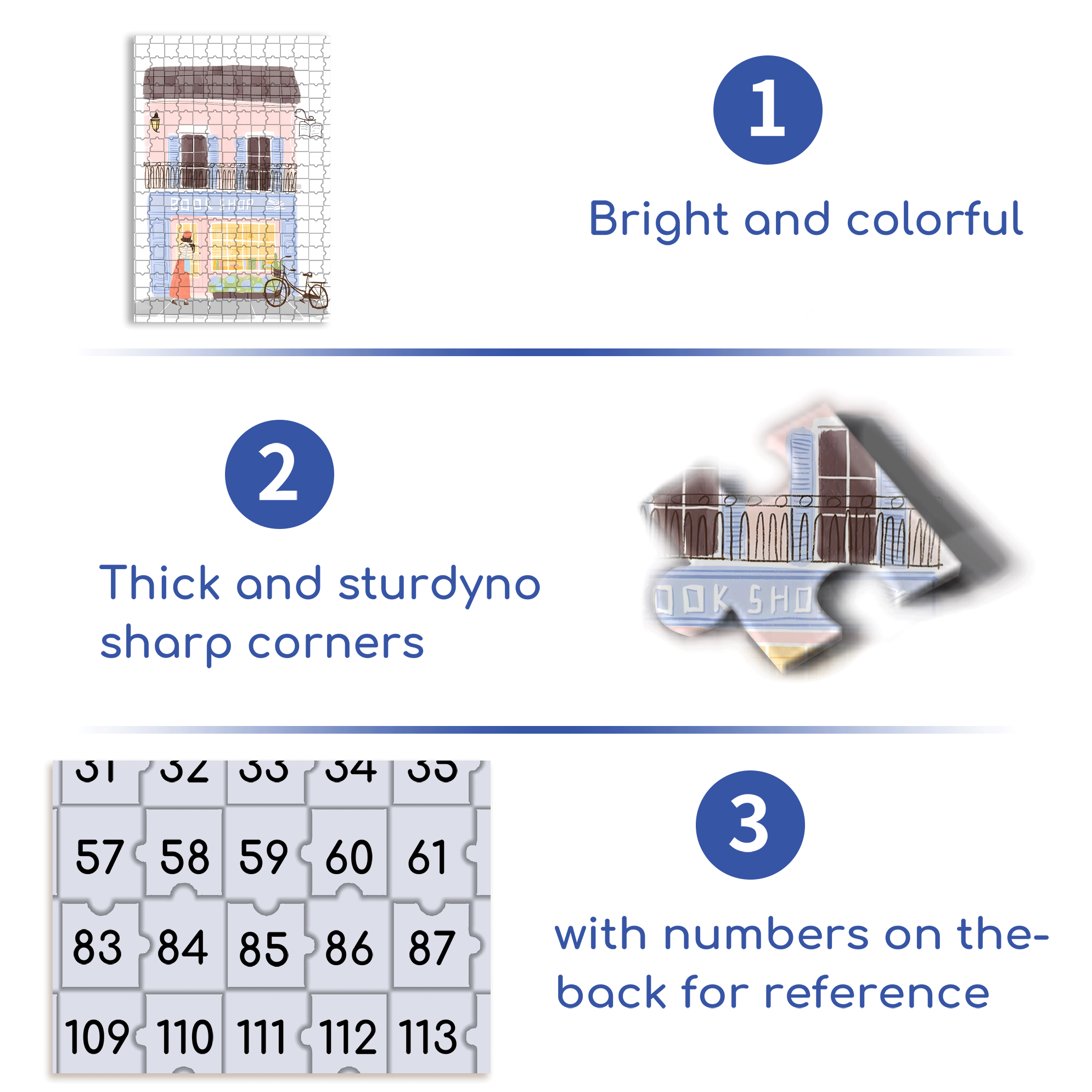 Soulful Little Shop Series 500pcs/1000pcs Jigsaw Puzzle, Scratch-Resistant, Interactive Family Game & Brain-Boosting DIY Decor, Perfect for Halloween, Christmas & New Year Gifts, Family Puzzle Game