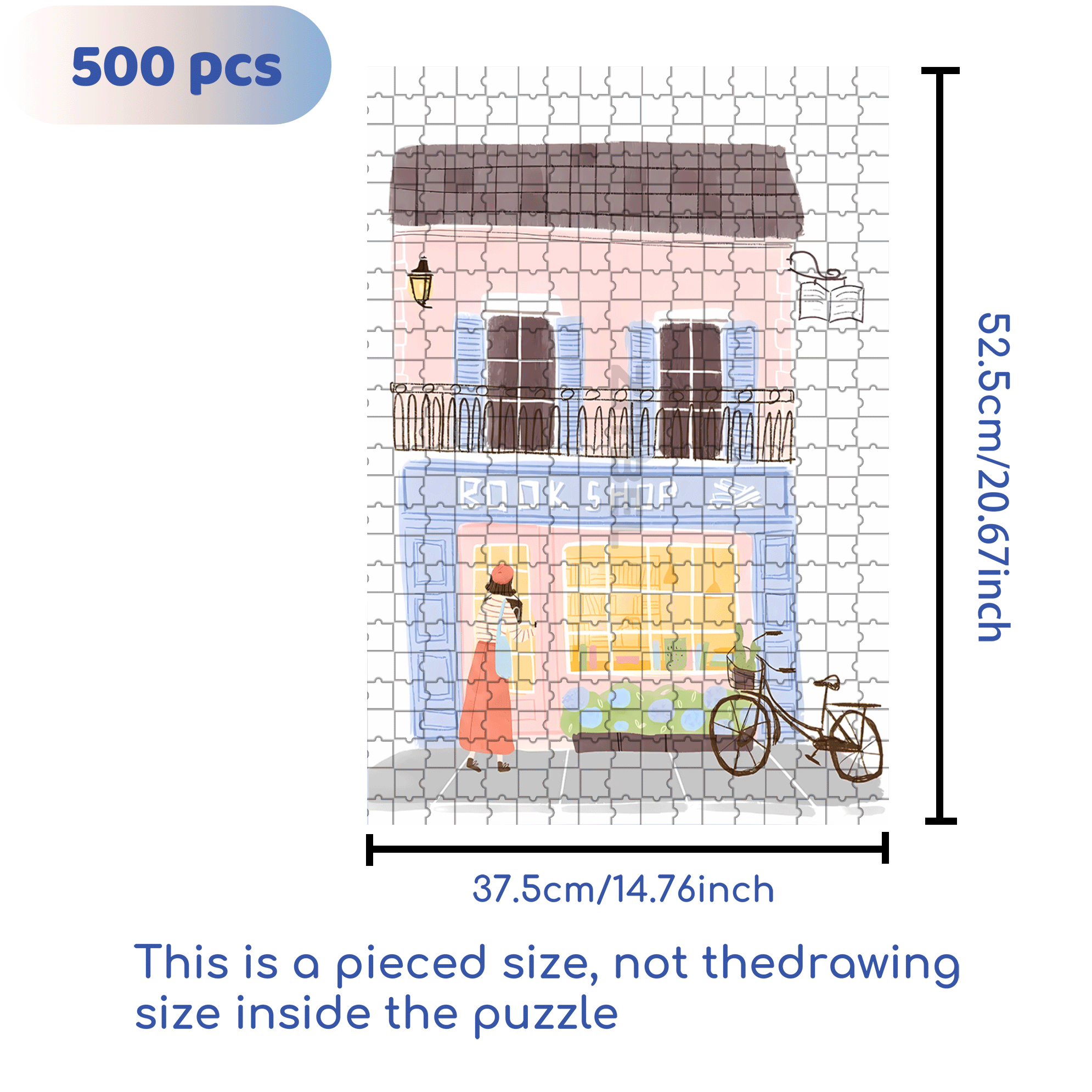 Soulful Little Shop Series 500pcs/1000pcs Jigsaw Puzzle, Scratch-Resistant, Interactive Family Game & Brain-Boosting DIY Decor, Perfect for Halloween, Christmas & New Year Gifts, Family Puzzle Game