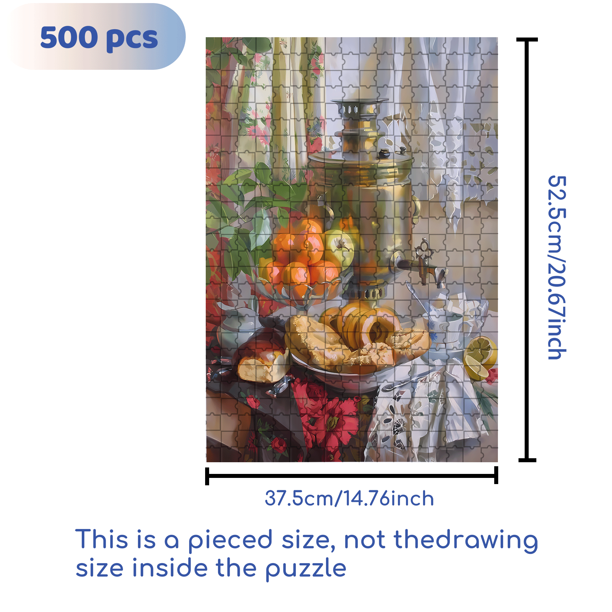 Tea With Caramel 500pcs/1000pcs Jigsaw Puzzle, Scratch-Resistant, Interactive Family Game & Brain-Boosting DIY Decor, Perfect for Halloween, Christmas & New Year Gifts, Family Puzzle Game