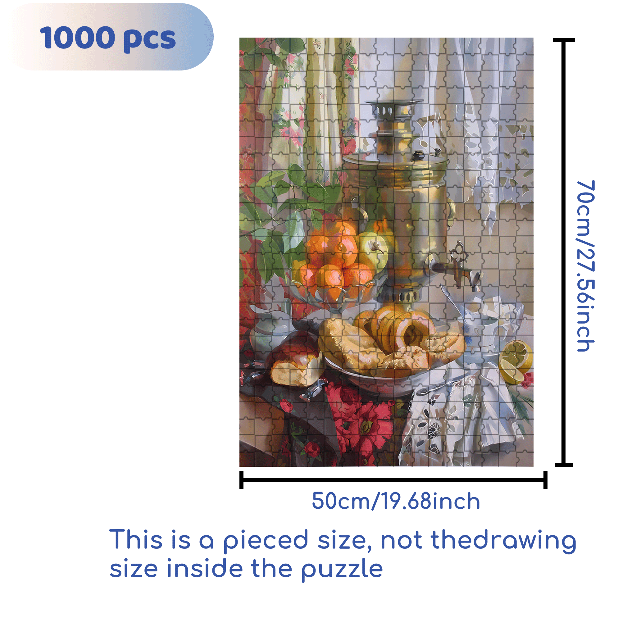 Tea With Caramel 500pcs/1000pcs Jigsaw Puzzle, Scratch-Resistant, Interactive Family Game & Brain-Boosting DIY Decor, Perfect for Halloween, Christmas & New Year Gifts, Family Puzzle Game
