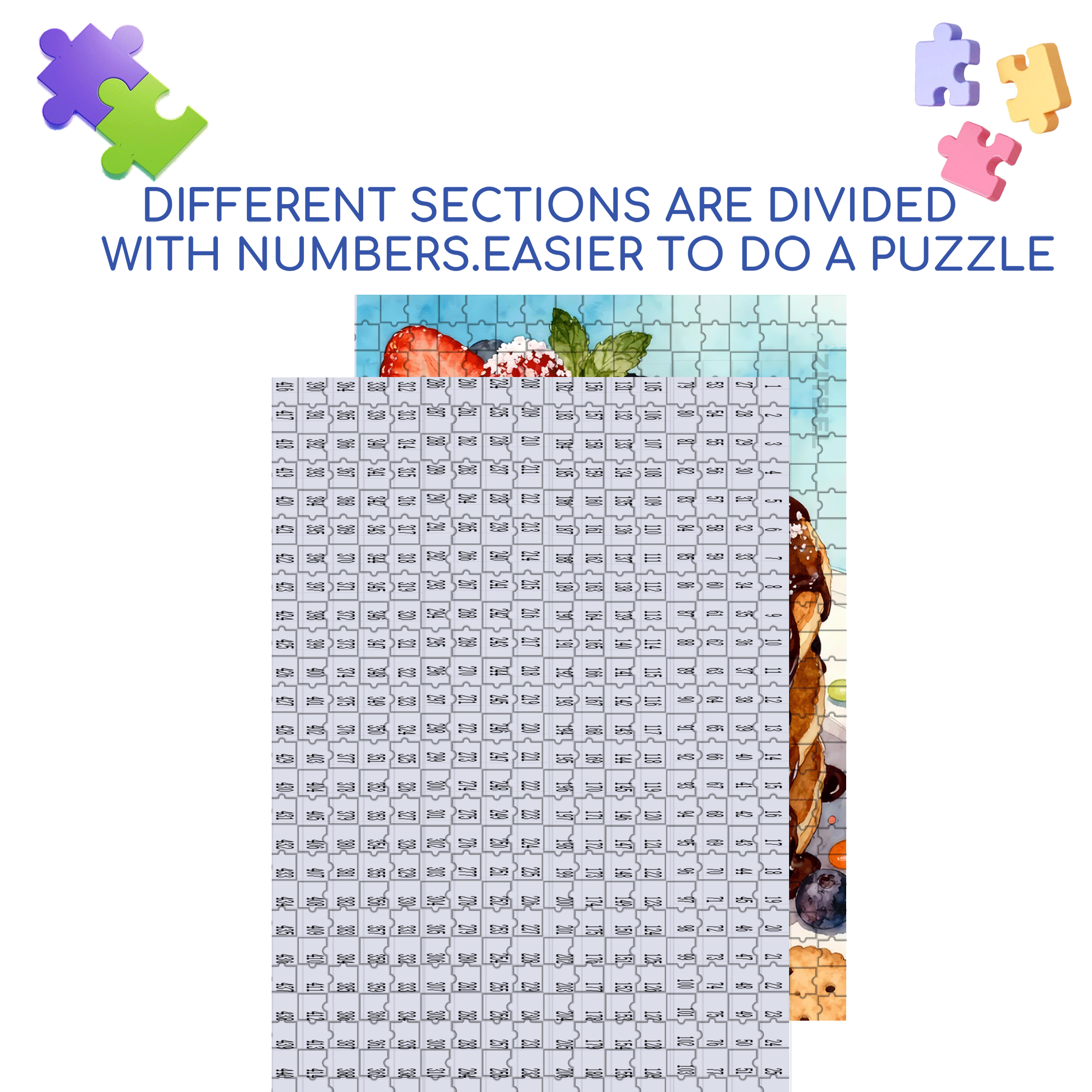Tempting Sweet 500pcs/1000pcs Jigsaw Puzzle, Scratch-Resistant, Interactive Family Game & Brain-Boosting DIY Decor, Perfect for Halloween, Christmas & New Year Gifts, Family Puzzle Game