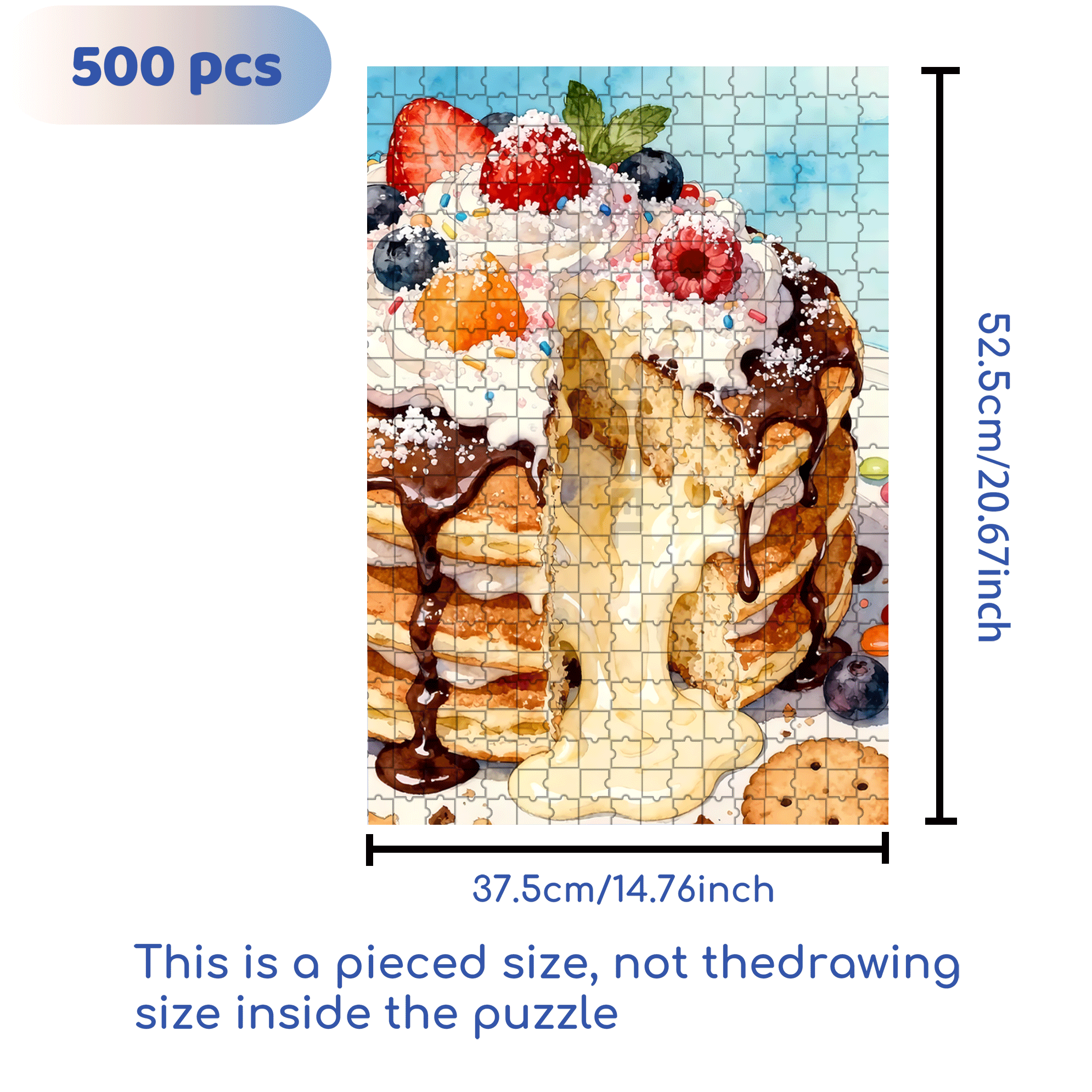 Tempting Sweet 500pcs/1000pcs Jigsaw Puzzle, Scratch-Resistant, Interactive Family Game & Brain-Boosting DIY Decor, Perfect for Halloween, Christmas & New Year Gifts, Family Puzzle Game