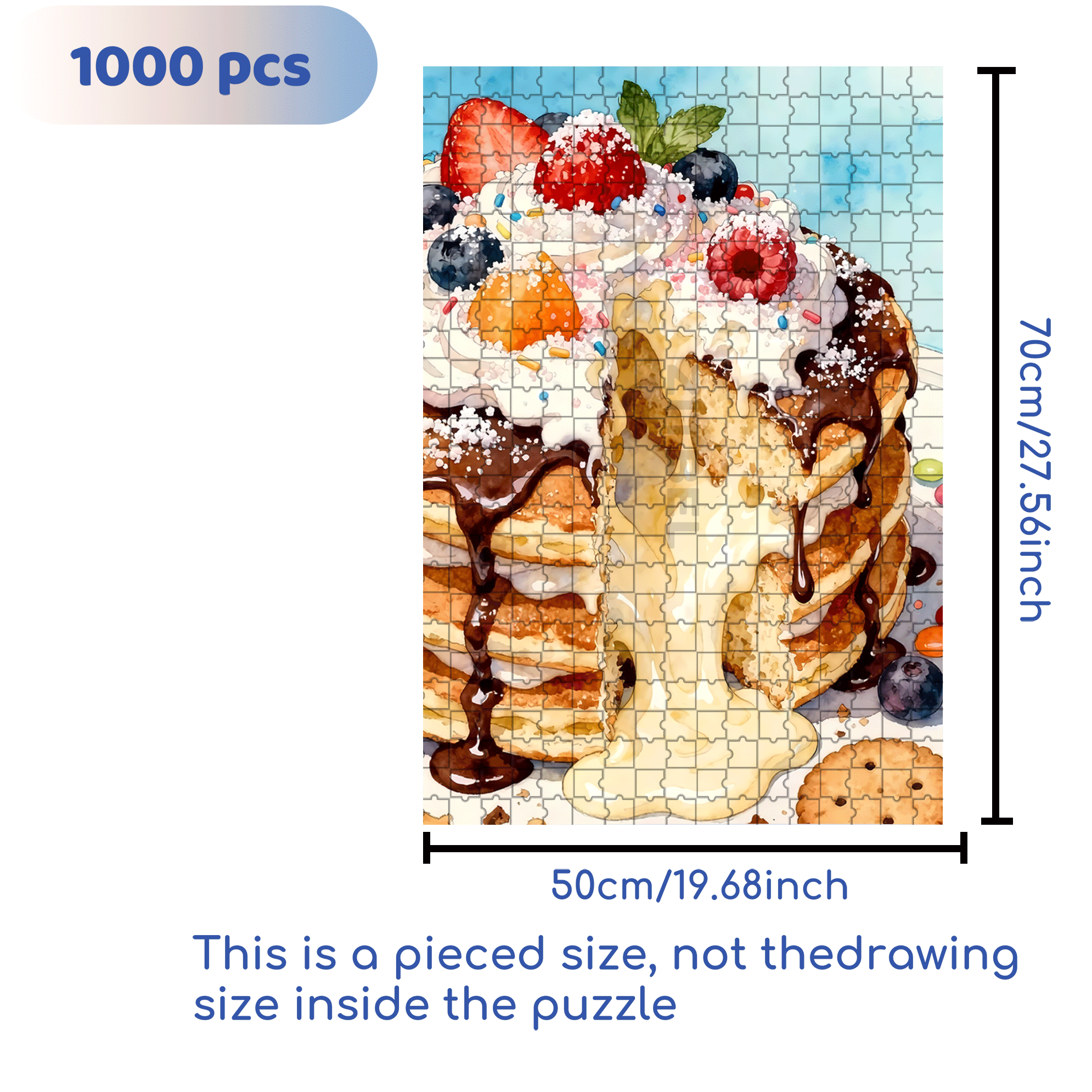 Tempting Sweet 500pcs/1000pcs Jigsaw Puzzle, Scratch-Resistant, Interactive Family Game & Brain-Boosting DIY Decor, Perfect for Halloween, Christmas & New Year Gifts, Family Puzzle Game