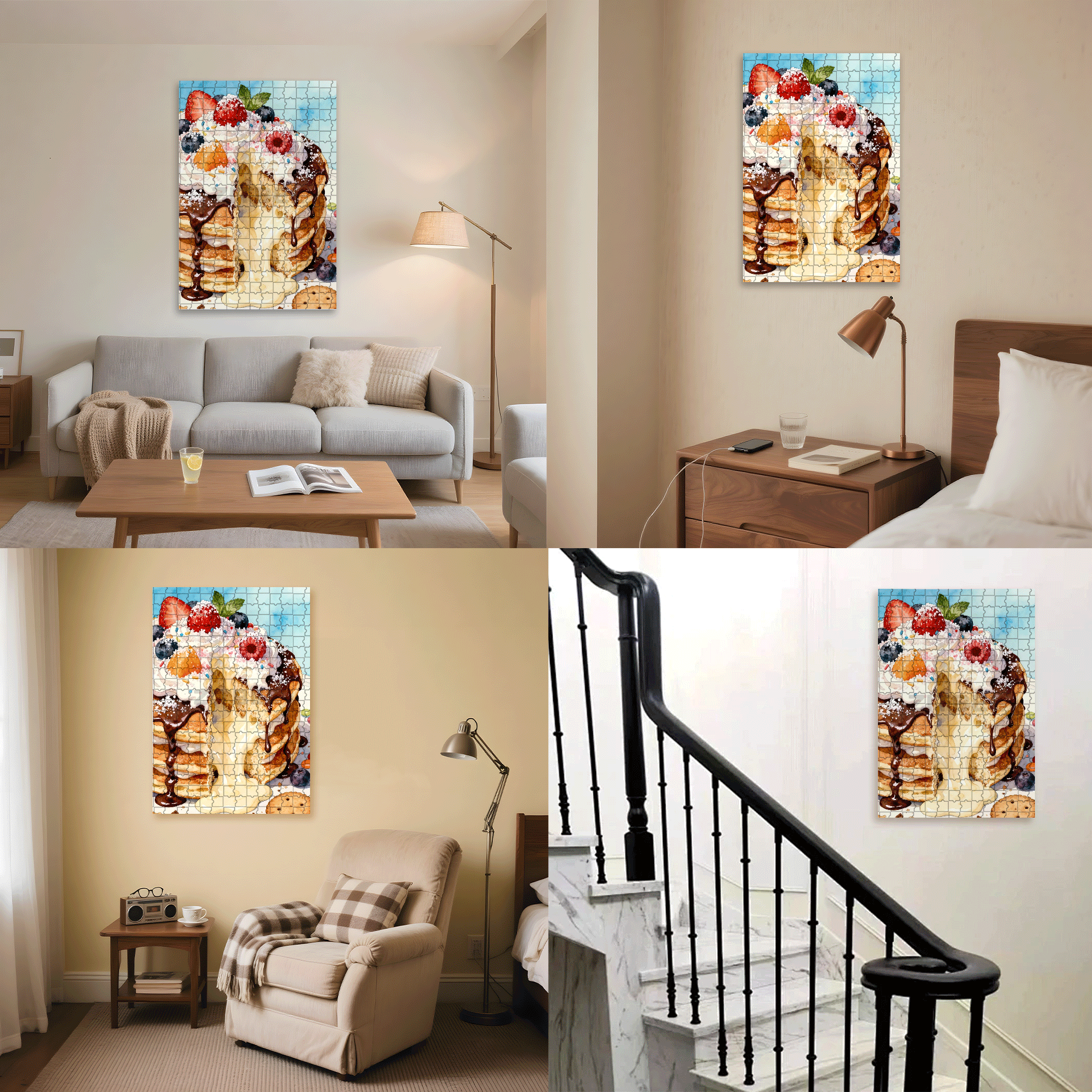 Tempting Sweet 500pcs/1000pcs Jigsaw Puzzle, Scratch-Resistant, Interactive Family Game & Brain-Boosting DIY Decor, Perfect for Halloween, Christmas & New Year Gifts, Family Puzzle Game