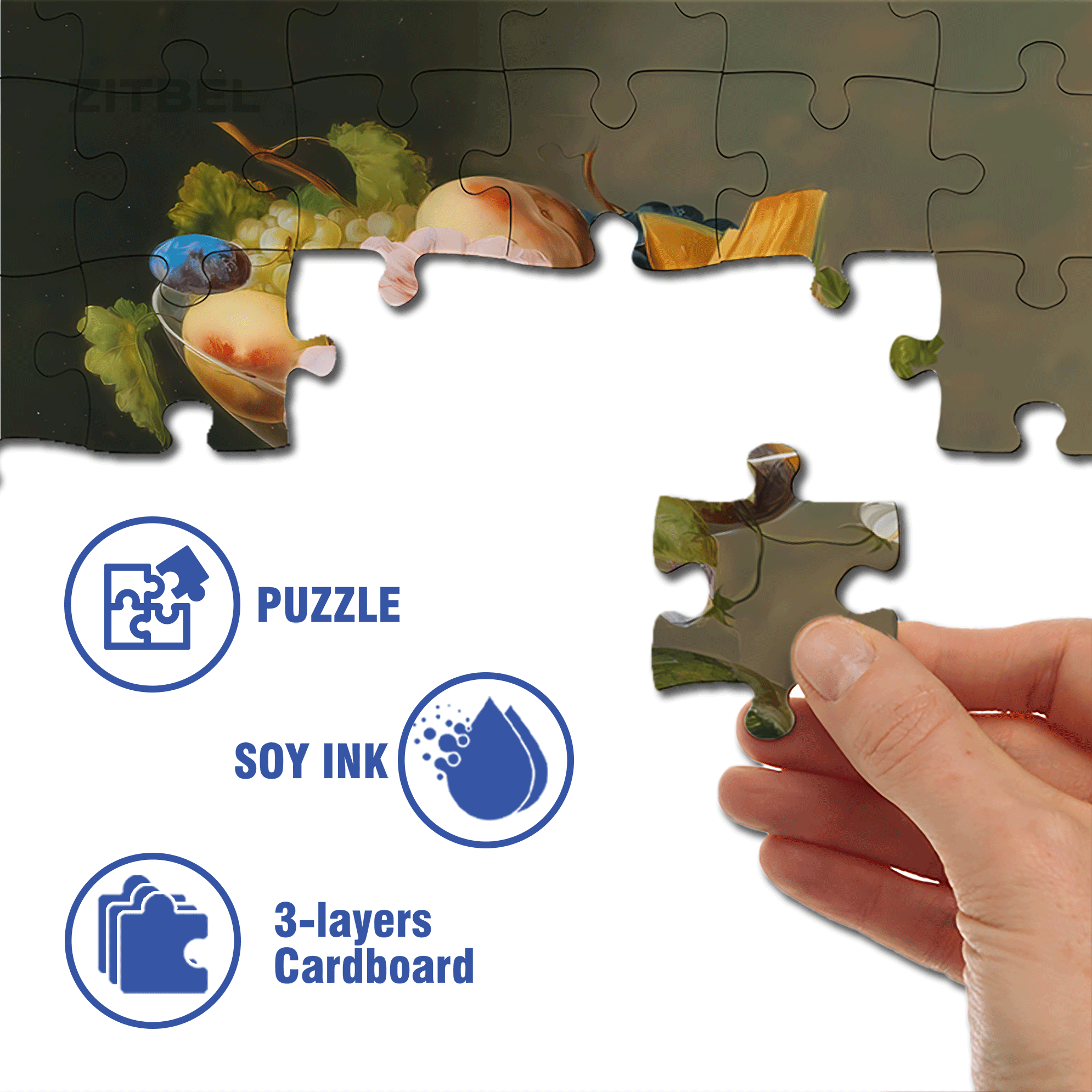 The Aroma Of Fruit Is Delightful 500pcs/1000pcs Jigsaw Puzzle, Scratch-Resistant, Interactive Family Game & Brain-Boosting DIY Decor, Perfect for Halloween, Christmas & New Year Gifts, Family Puzzle Game