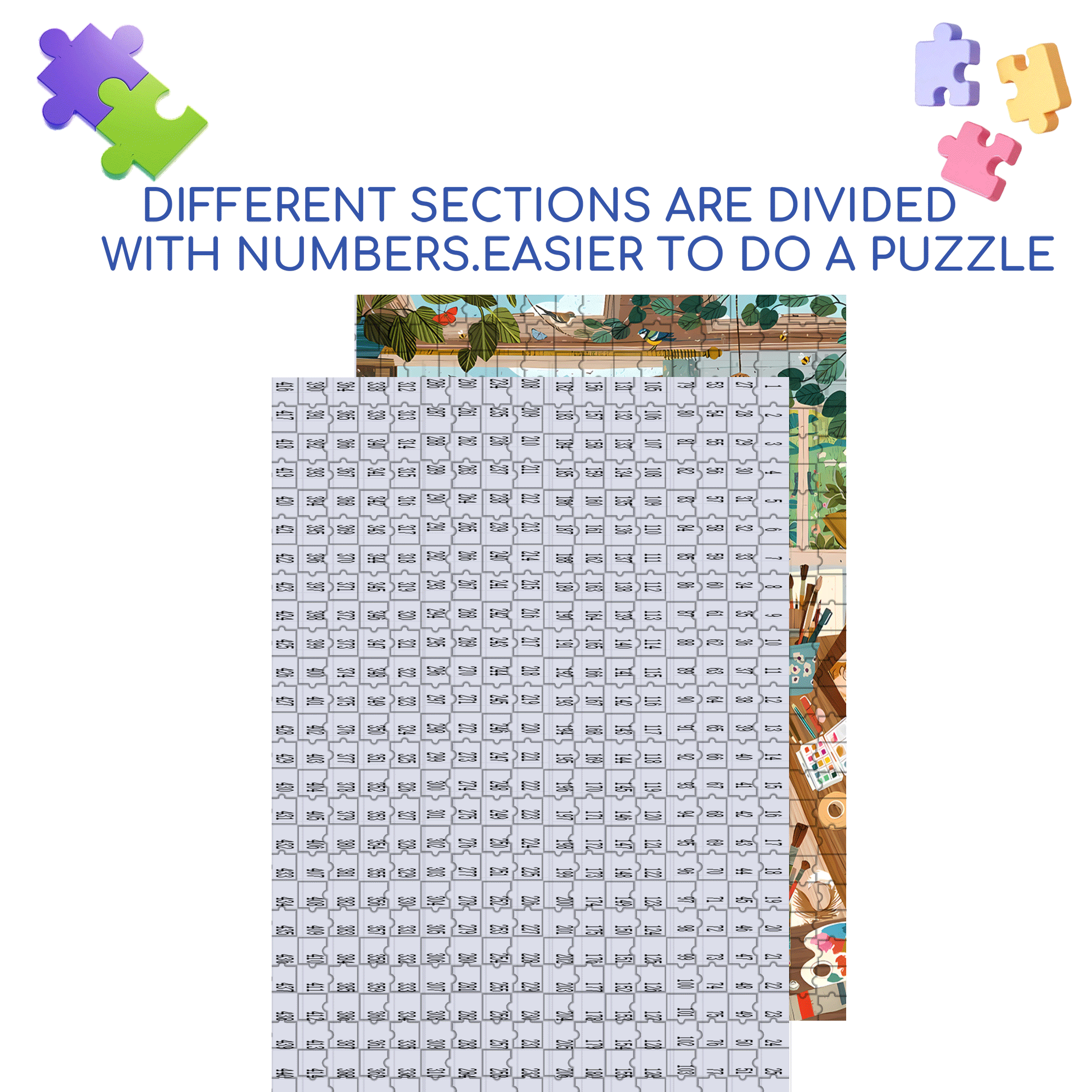 The Painter's Home 500pcs/1000pcs Jigsaw Puzzle, Scratch-Resistant, Interactive Family Game & Brain-Boosting DIY Decor, Perfect for Halloween, Christmas & New Year Gifts, Family Puzzle Game