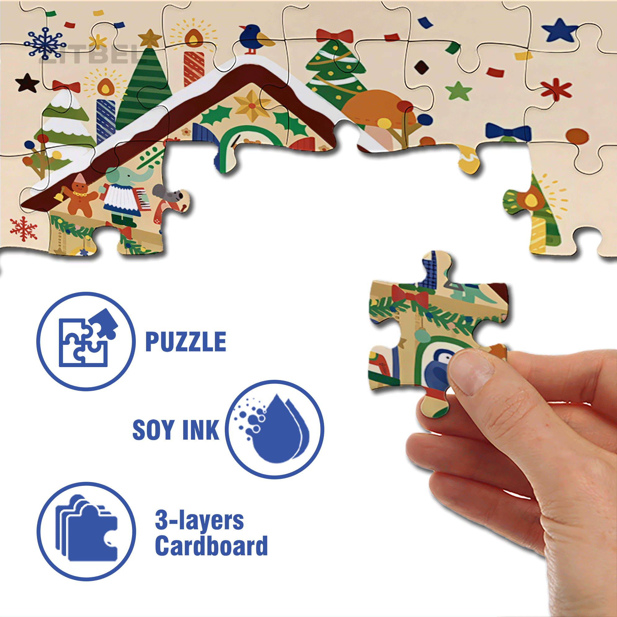 Vintage Wall Clock 500pcs/1000pcs Jigsaw Puzzle, Scratch-Resistant, Interactive Family Game & Brain-Boosting DIY Decor, Perfect for Halloween, Christmas & New Year Gifts, Family Puzzle Game
