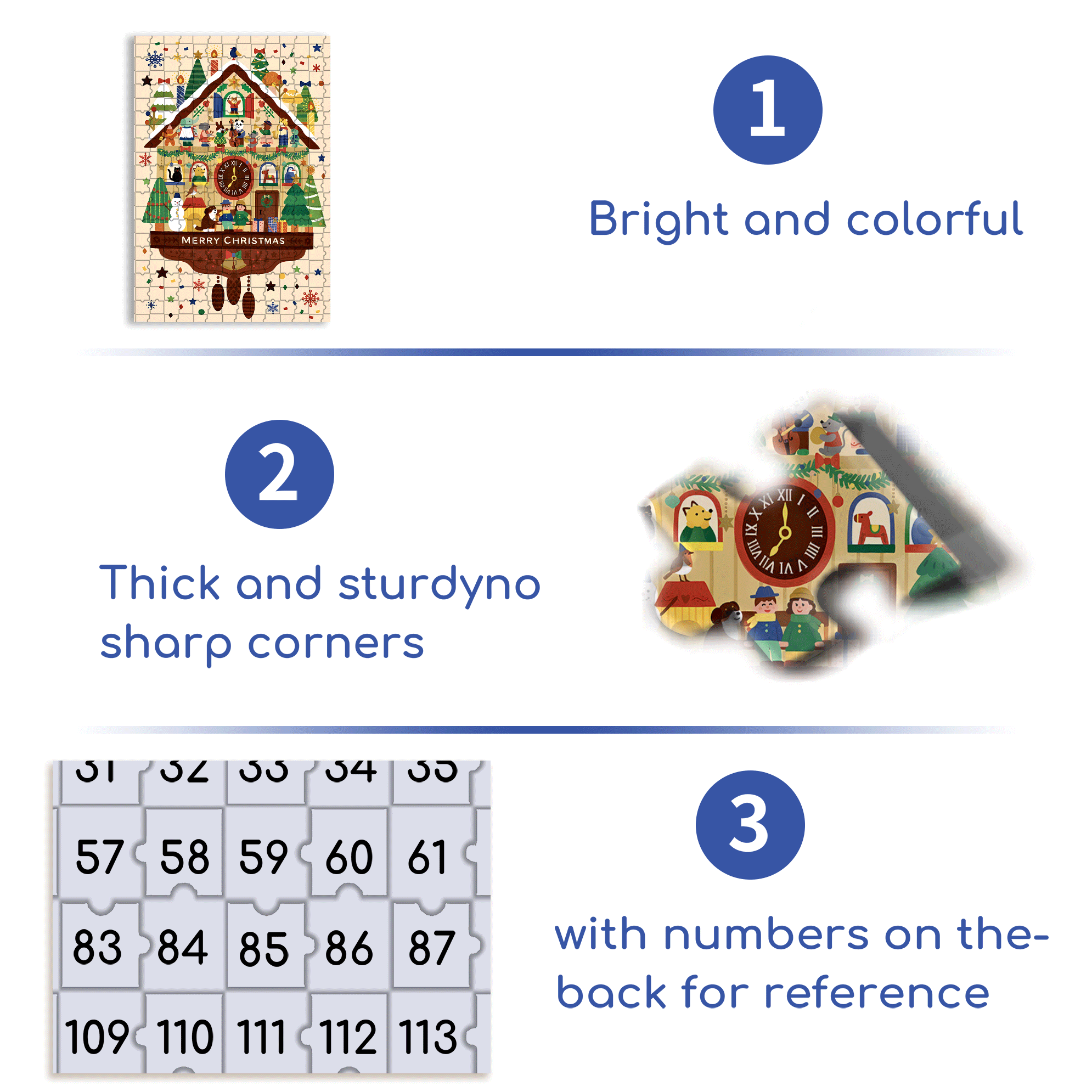 Vintage Wall Clock 500pcs/1000pcs Jigsaw Puzzle, Scratch-Resistant, Interactive Family Game & Brain-Boosting DIY Decor, Perfect for Halloween, Christmas & New Year Gifts, Family Puzzle Game