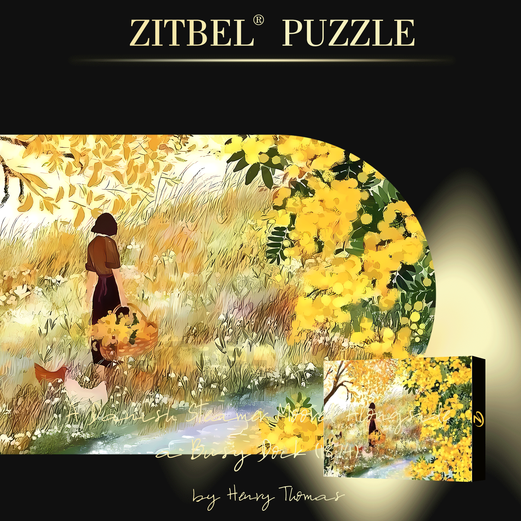 A Basket Of Yellow Flowers In Autumn 500pcs/1000pcs Jigsaw Puzzle, Scratch-Resistant, Interactive Family Game & Brain-Boosting DIY Decor, Perfect for Halloween, Christmas & New Year Gifts, Family Puzzle Game