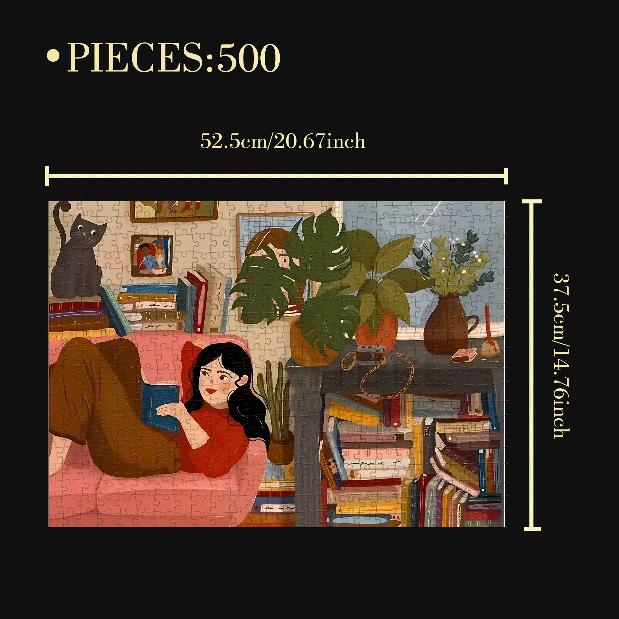 A Slow-Paced Life 500pcs/1000pcs Jigsaw Puzzle, Scratch-Resistant, Interactive Family Game & Brain-Boosting DIY Decor, Perfect for Halloween, Christmas & New Year Gifts, Family Puzzle Game