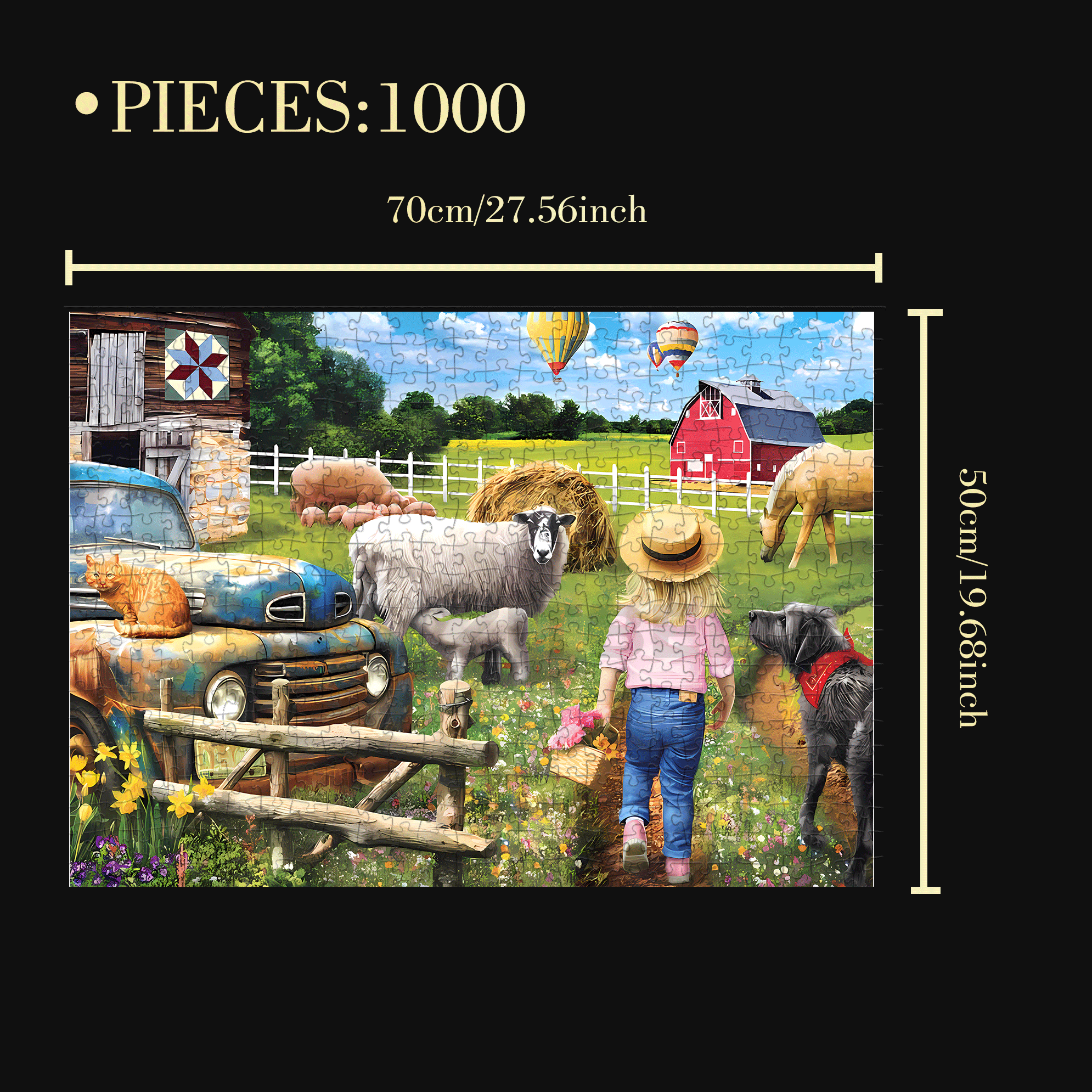 Best Pals 500pcs/1000pcs Jigsaw Puzzle, Scratch-Resistant, Interactive Family Game & Brain-Boosting DIY Decor, Perfect for Halloween, Christmas & New Year Gifts, Family Puzzle Game