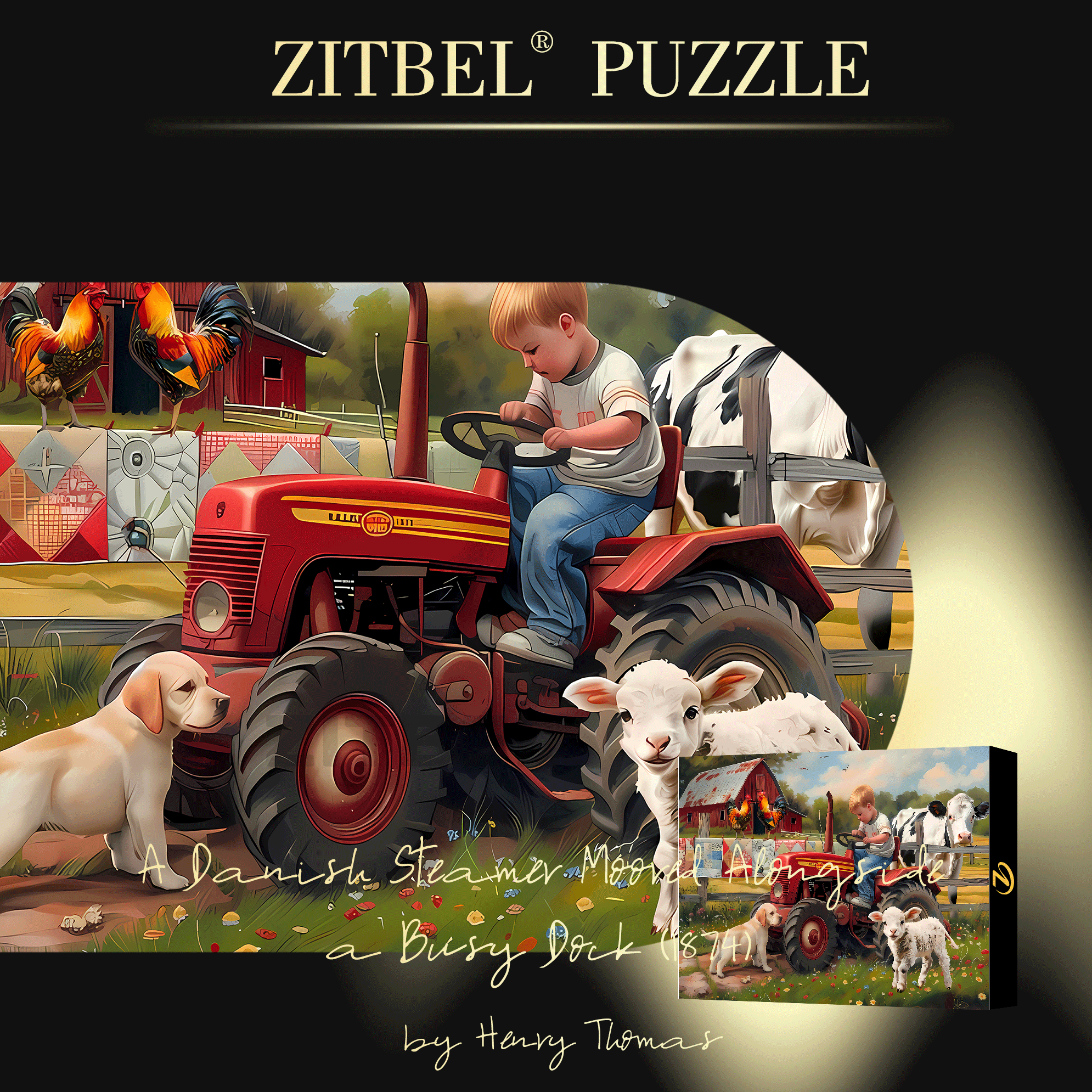 Farming Life 500pcs/1000pcs Jigsaw Puzzle, Scratch-Resistant, Interactive Family Game & Brain-Boosting DIY Decor, Perfect for Halloween, Christmas & New Year Gifts, Family Puzzle Game