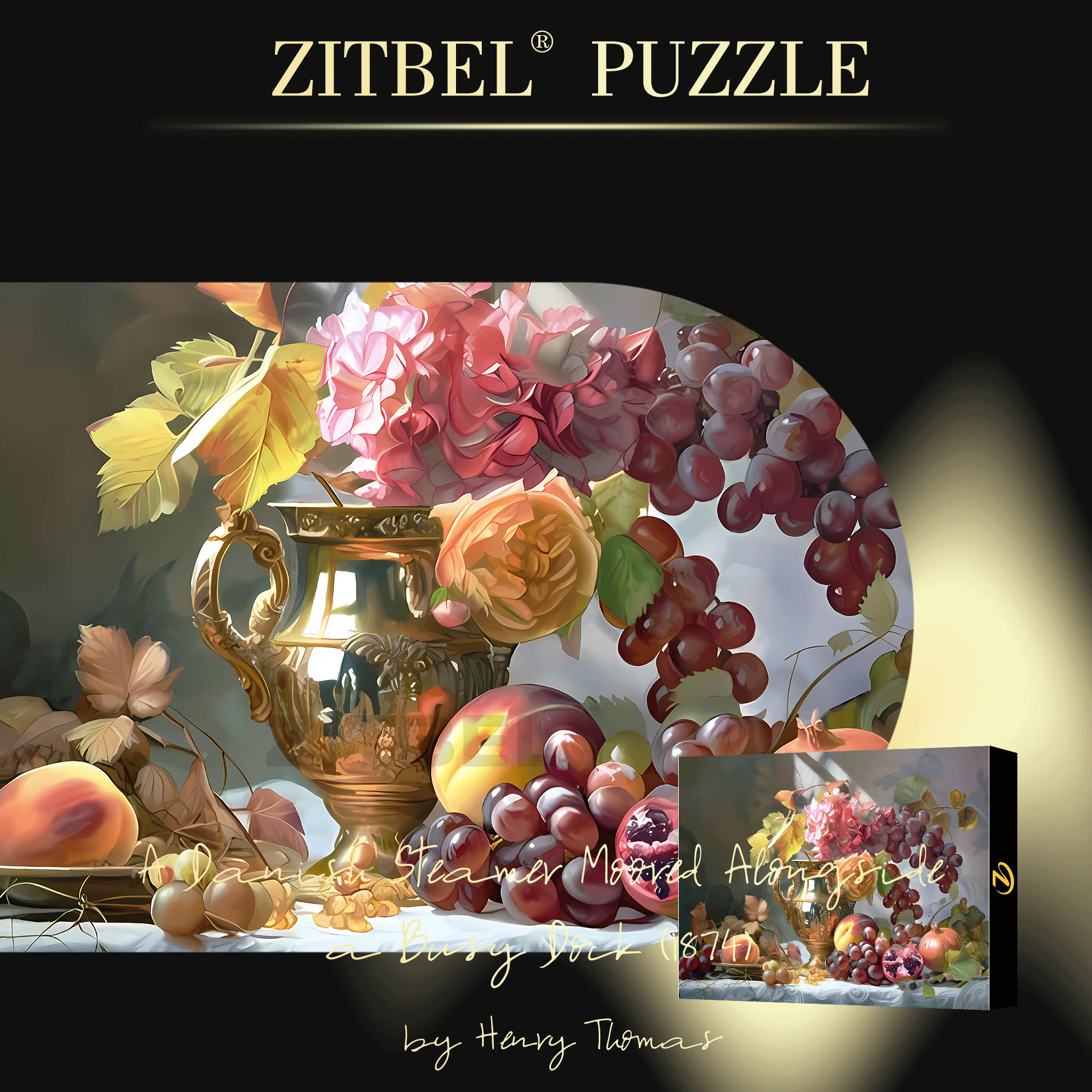 Feast Of Abundance 500pcs/1000pcs Jigsaw Puzzle, Scratch-Resistant, Interactive Family Game & Brain-Boosting DIY Decor, Perfect for Halloween, Christmas & New Year Gifts, Family Puzzle Game