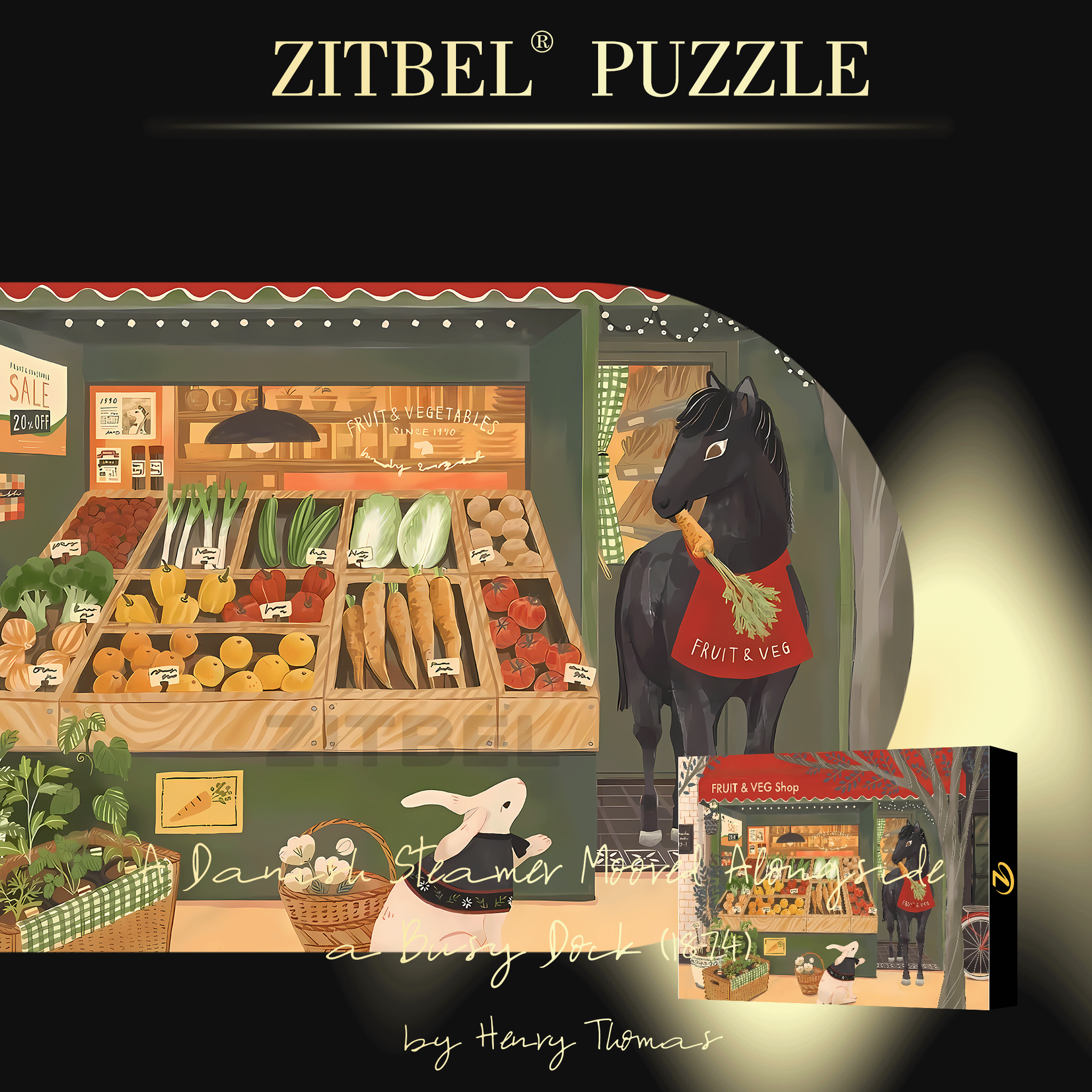 Fruit & Veg 500pcs/1000pcs Jigsaw Puzzle, Scratch-Resistant, Interactive Family Game & Brain-Boosting DIY Decor, Perfect for Halloween, Christmas & New Year Gifts, Family Puzzle Game