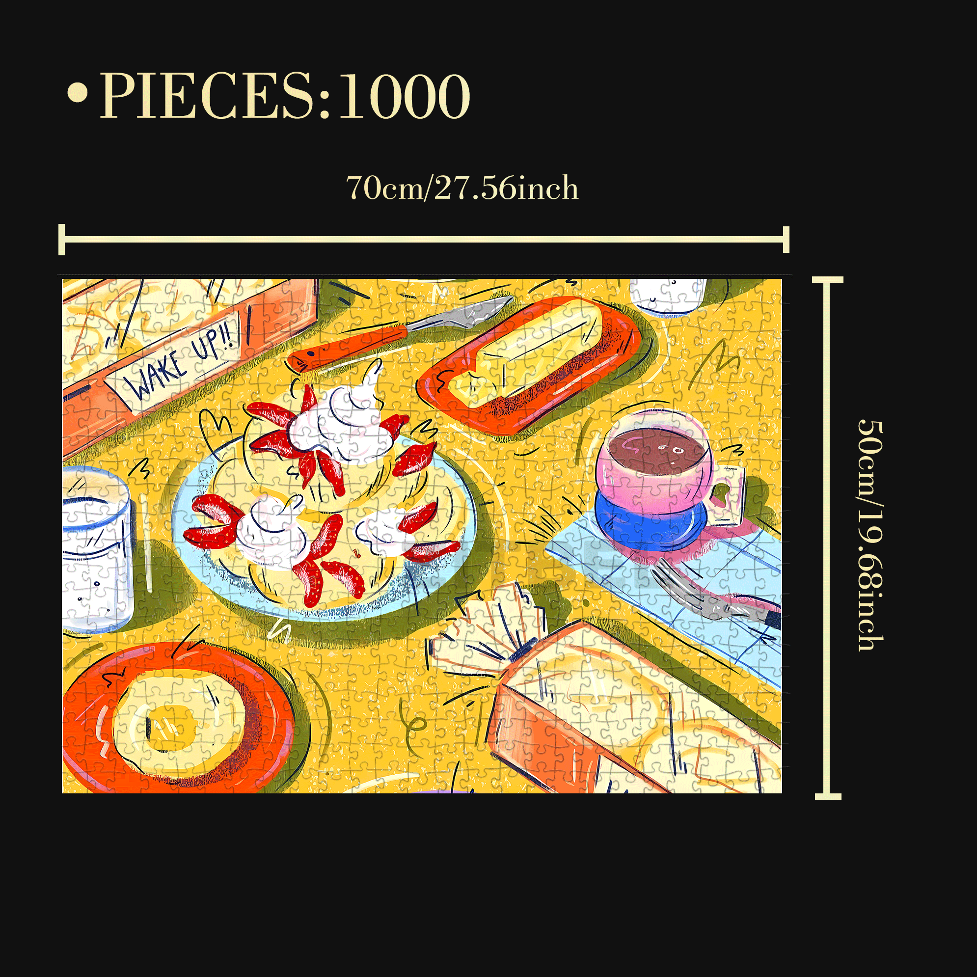 Infinite Passion 6 500pcs/1000pcs Jigsaw Puzzle, Scratch-Resistant, Interactive Family Game & Brain-Boosting DIY Decor, Perfect for Halloween, Christmas & New Year Gifts, Family Puzzle Game