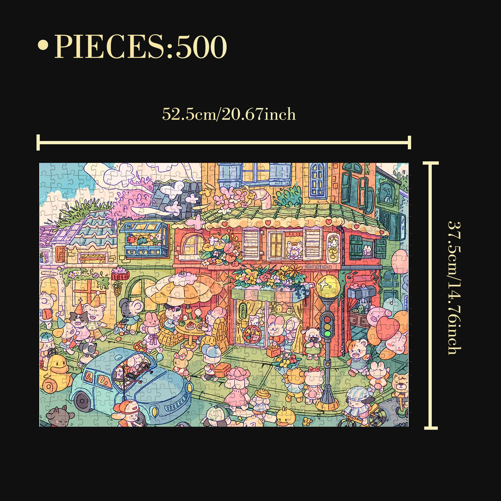 It Tastes So Good 4 500pcs/1000pcs Jigsaw Puzzle, Scratch-Resistant, Interactive Family Game & Brain-Boosting DIY Decor, Perfect for Halloween, Christmas & New Year Gifts, Family Puzzle Game