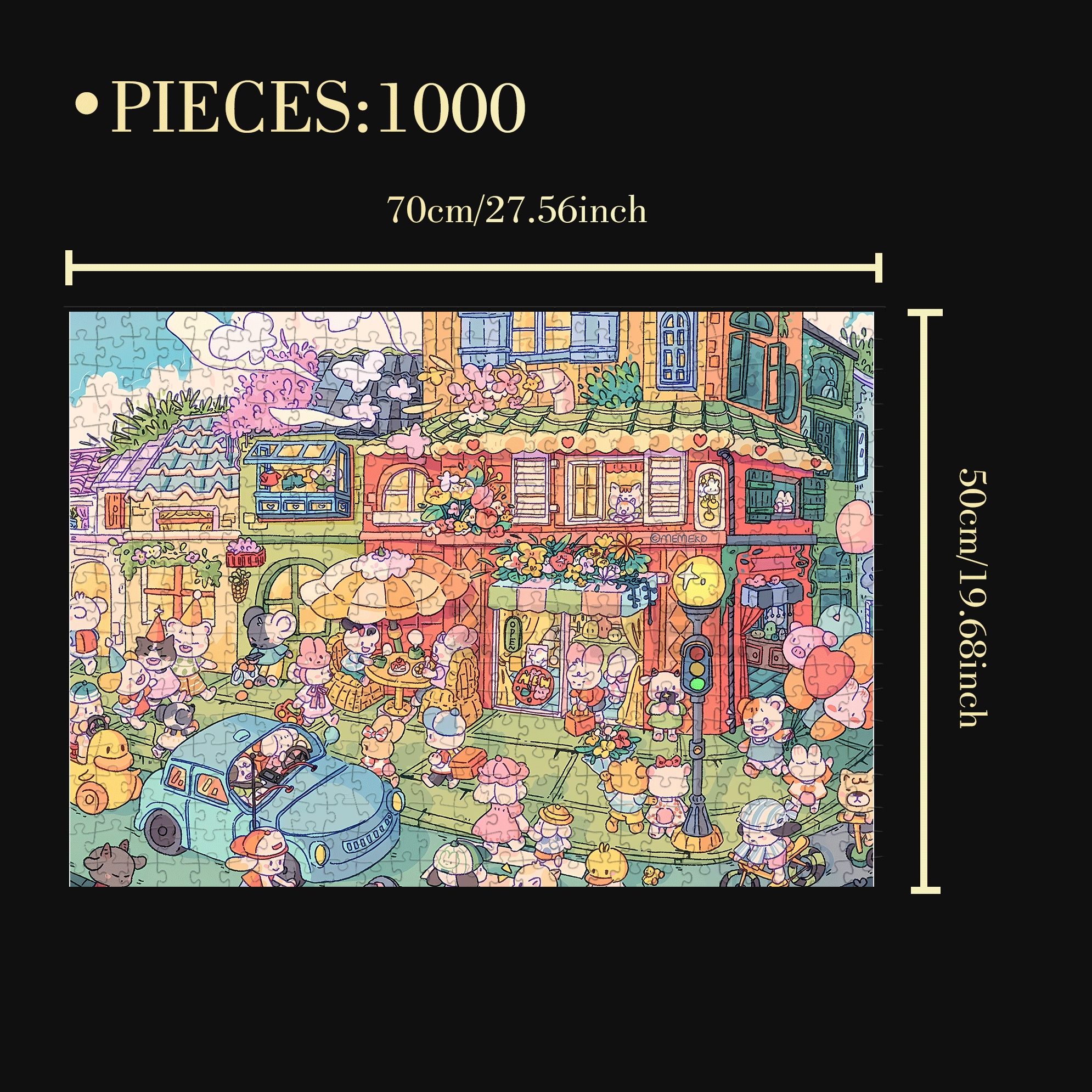 It Tastes So Good 4 500pcs/1000pcs Jigsaw Puzzle, Scratch-Resistant, Interactive Family Game & Brain-Boosting DIY Decor, Perfect for Halloween, Christmas & New Year Gifts, Family Puzzle Game