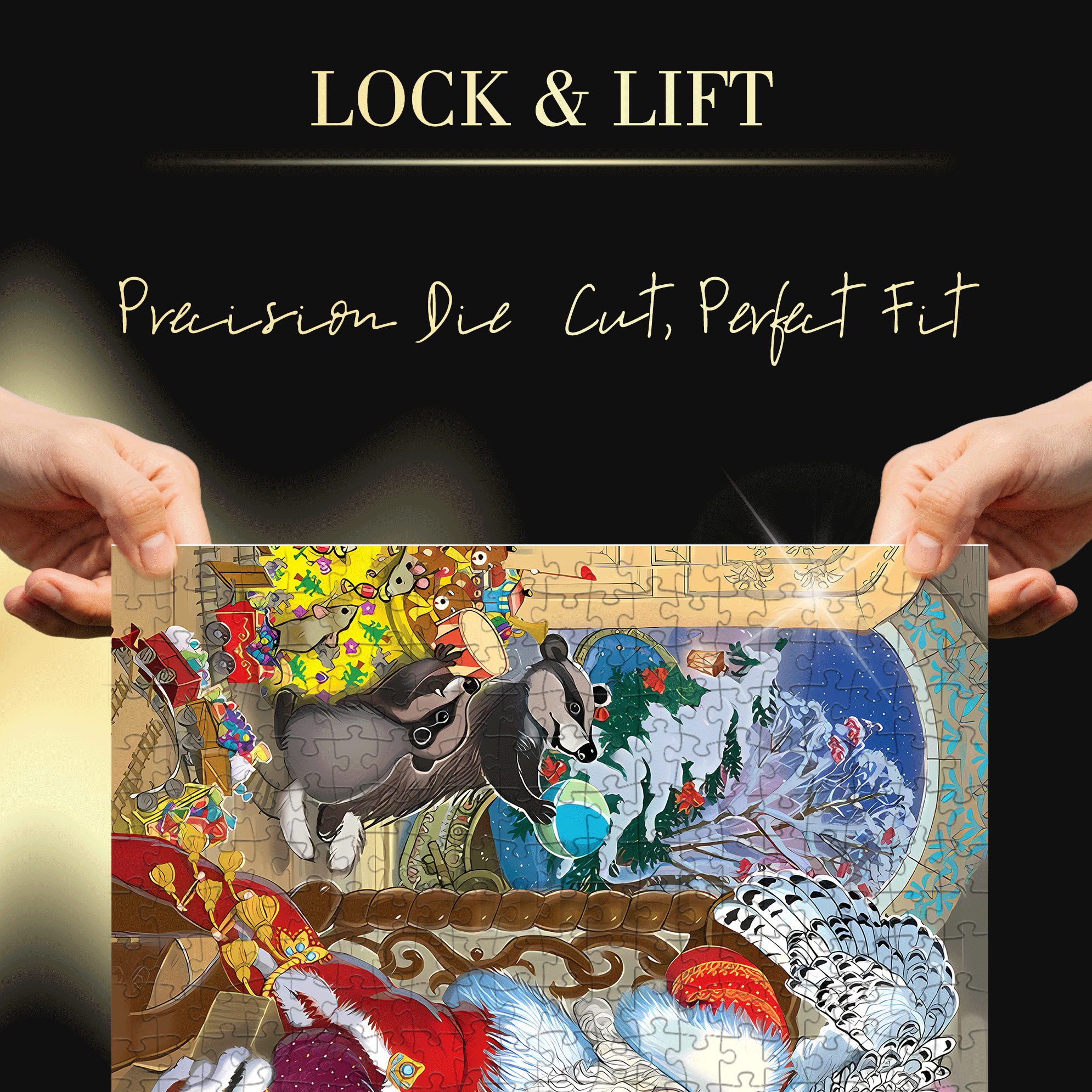 Letter From Afar 500pcs/1000pcs Jigsaw Puzzle, Scratch-Resistant, Interactive Family Game & Brain-Boosting DIY Decor, Perfect for Halloween, Christmas & New Year Gifts, Family Puzzle Game